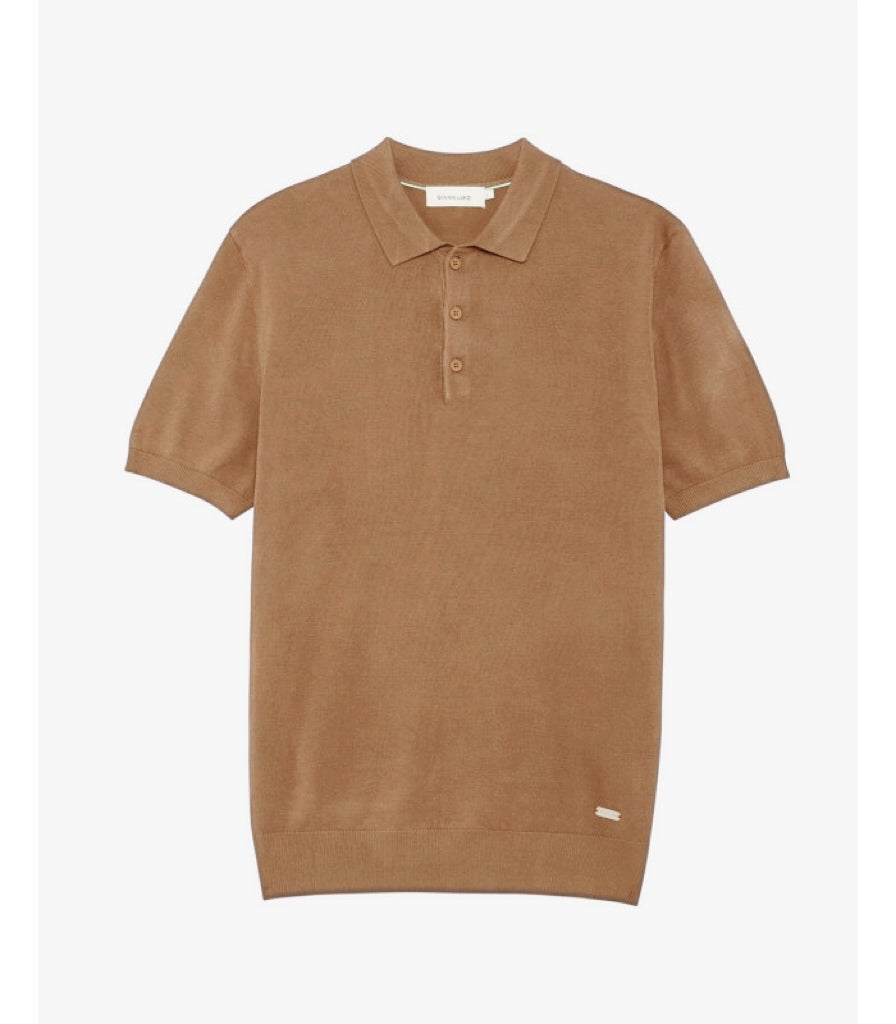 GIANNI LUPO - Polo in maglia beige uomo
