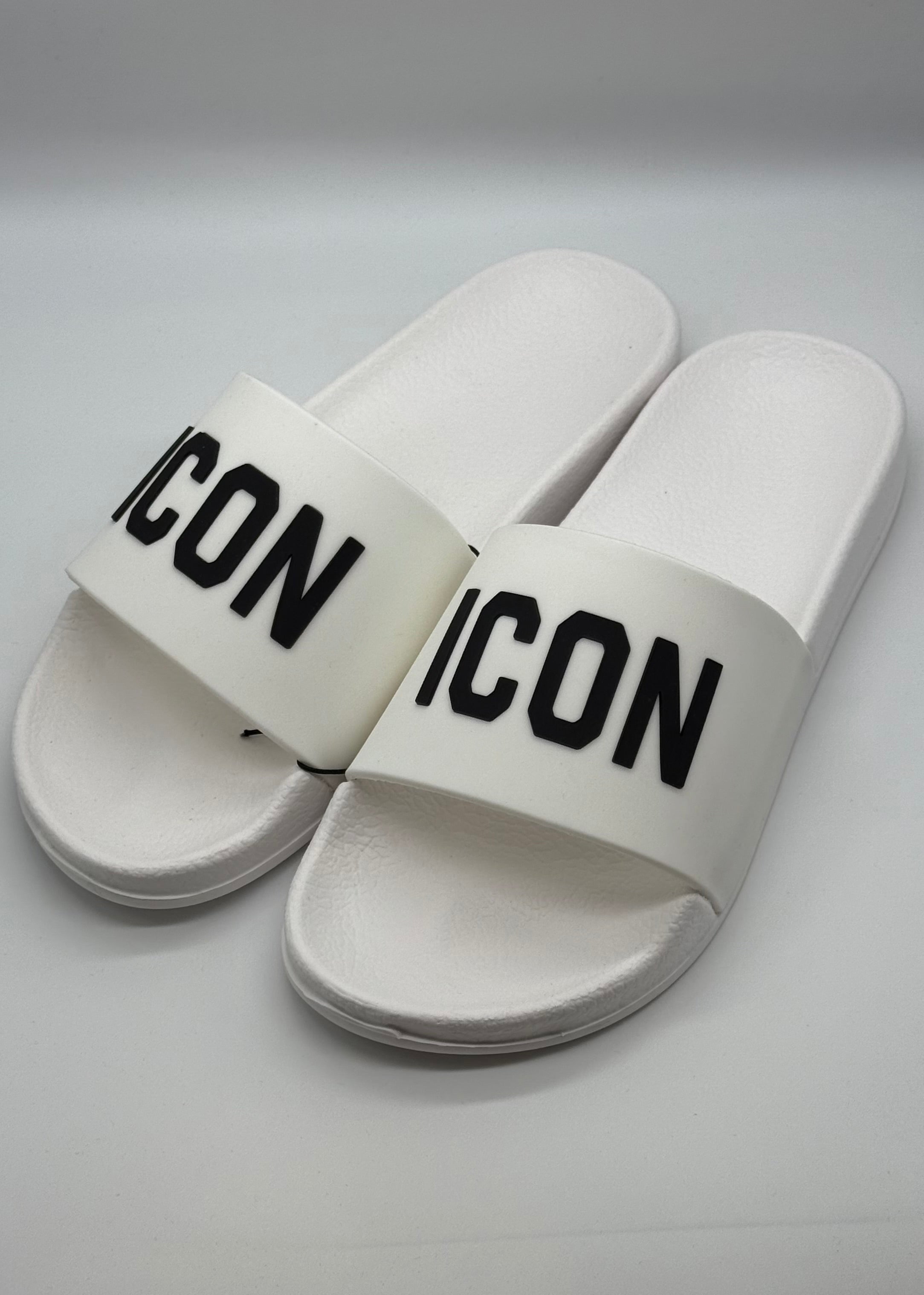 ICON - Ciabatta bianco con logo nero