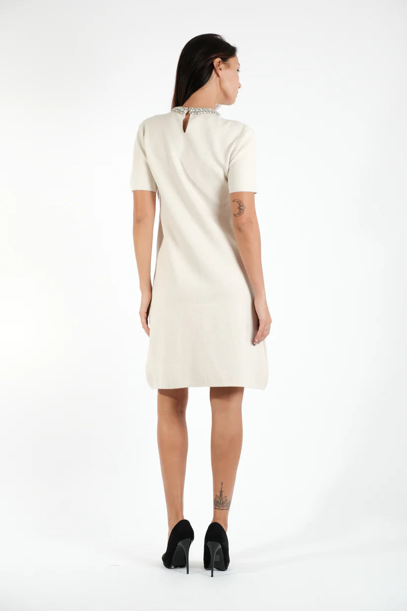 INDOMINA - Vestito con collo in strass donna