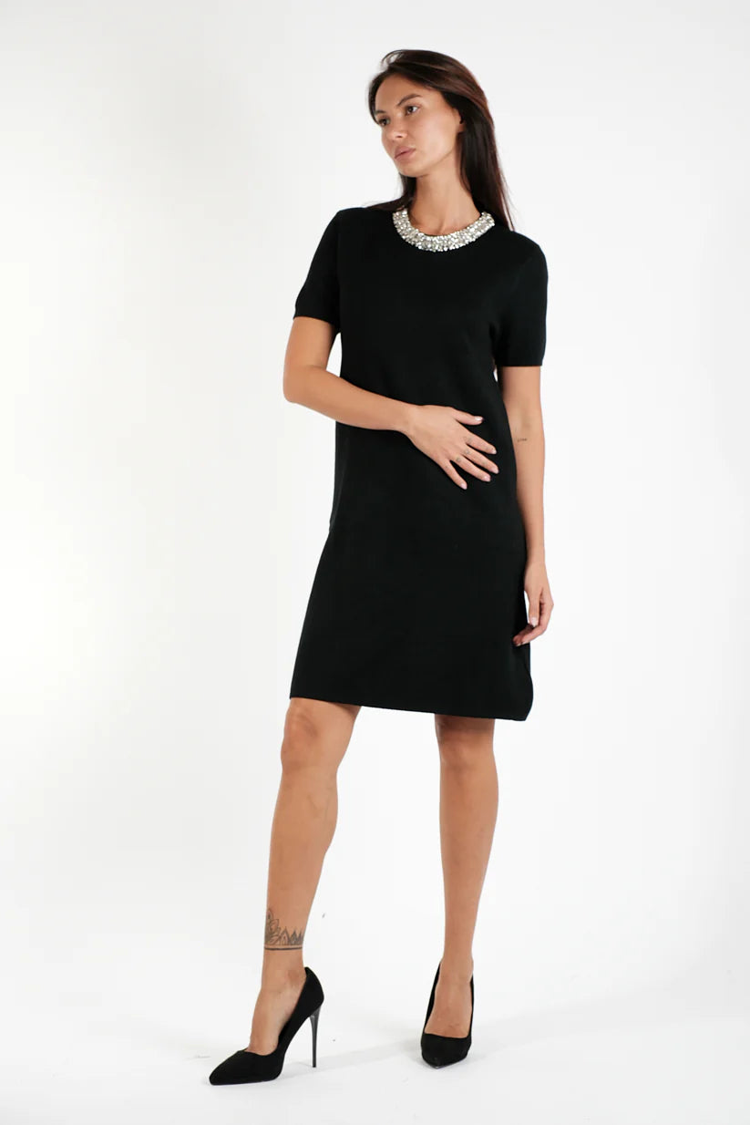 INDOMINA - Vestito con collo in strass donna