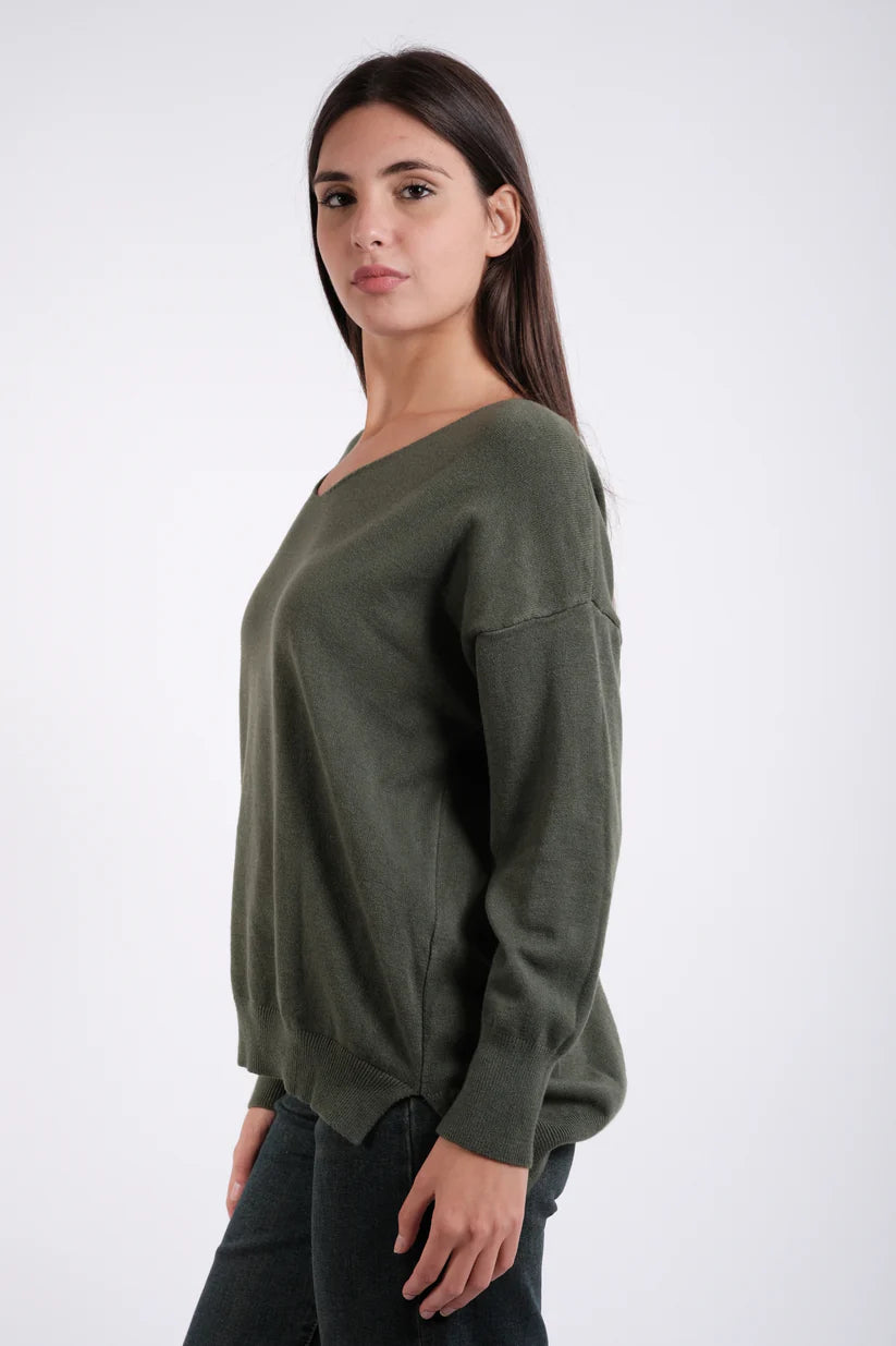 INDOMINA - Maglia con scollo a V donna