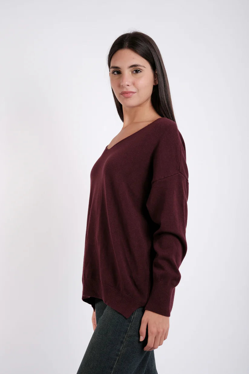 INDOMINA - Maglia con scollo a V donna