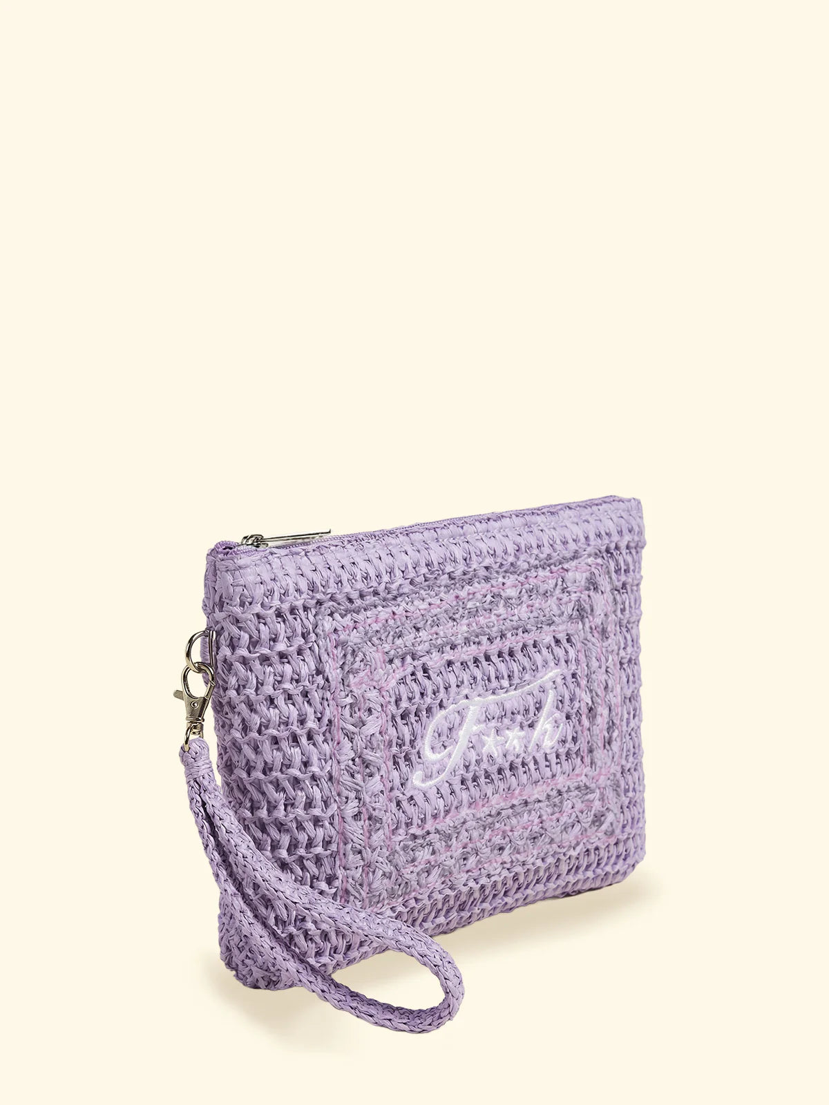 F**K -  Mini pochette in raffia donna