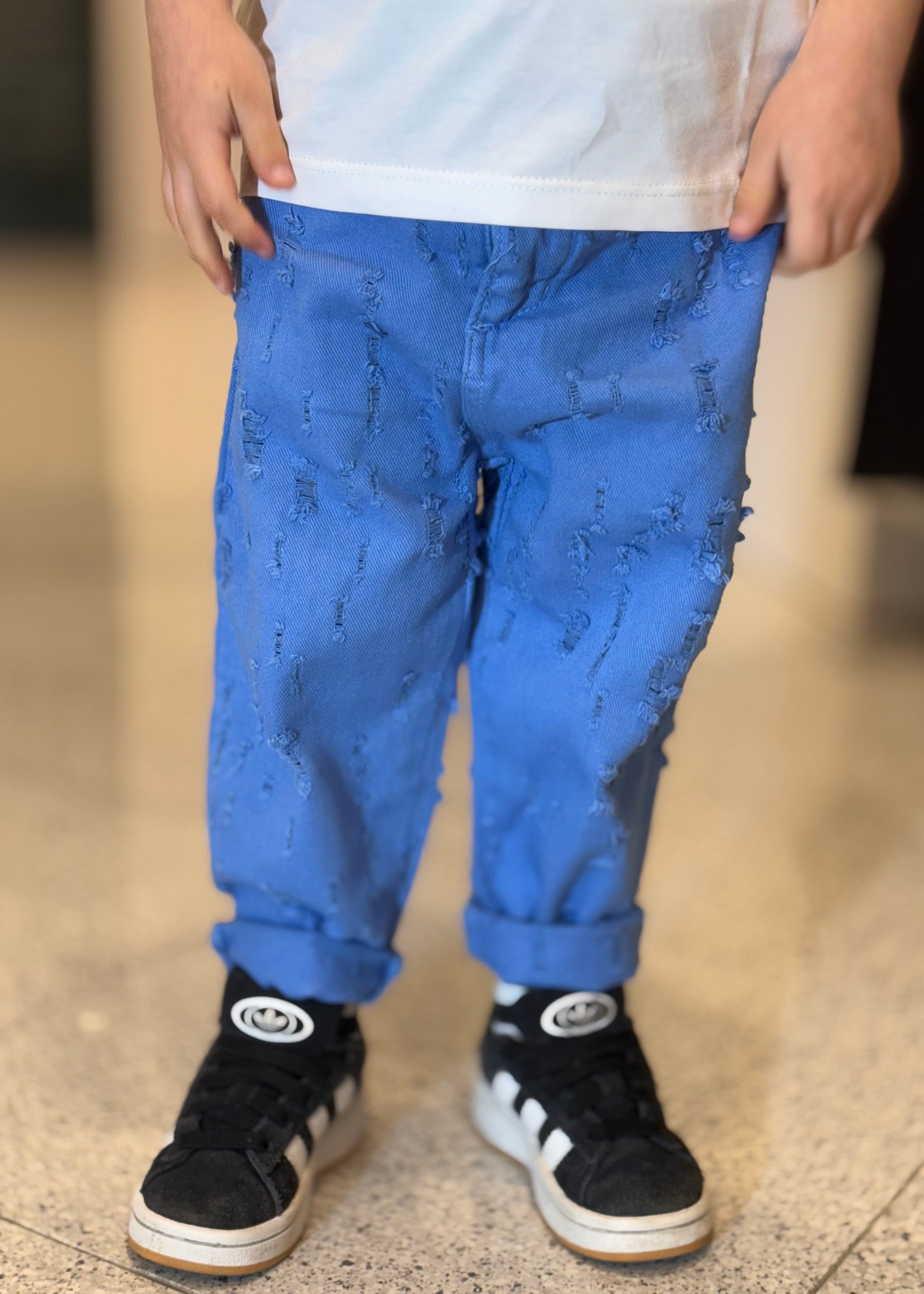 NEVER TOO - Pantalone azzurro cielo bambino
