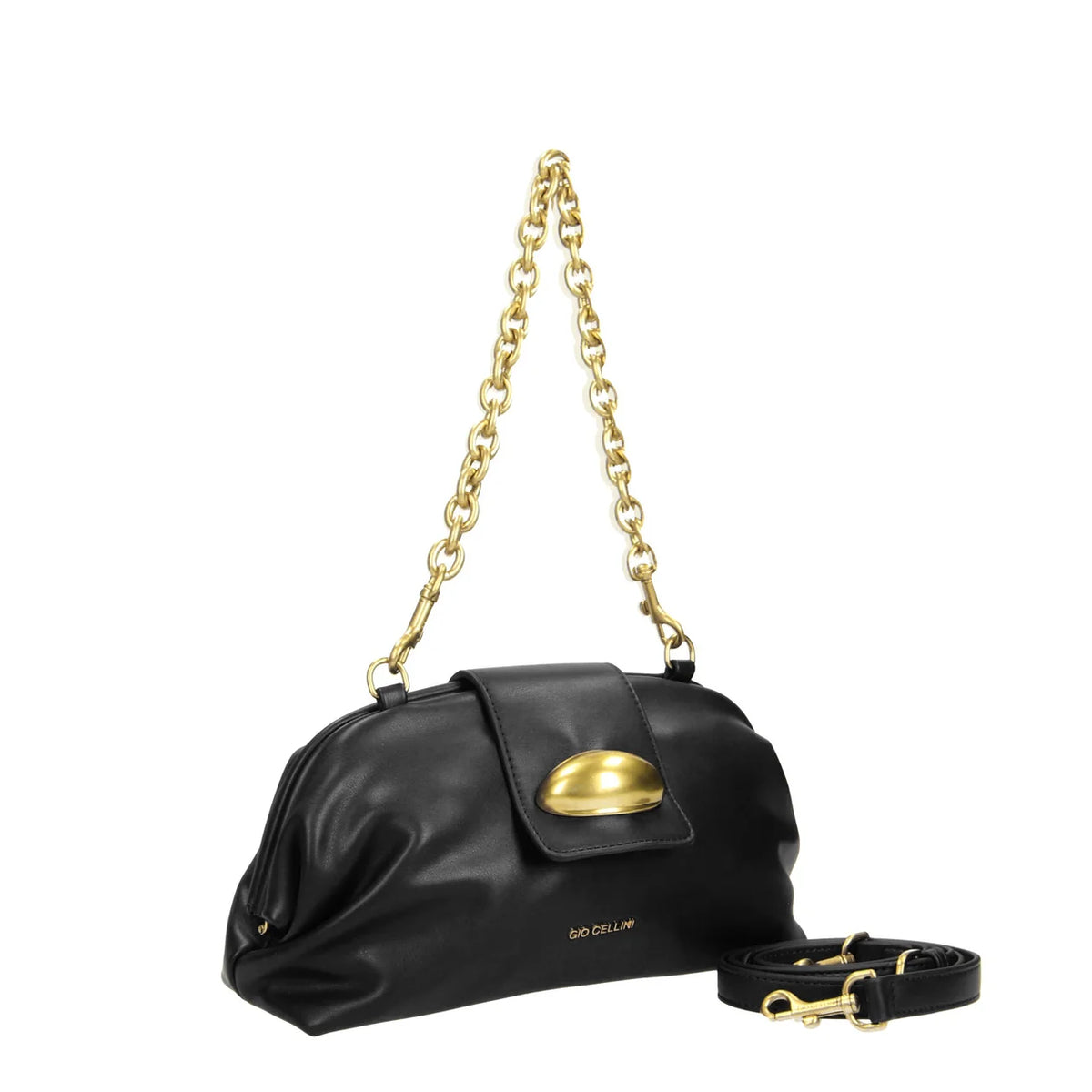 GIO CELLINI - Clutch con finiture dorate