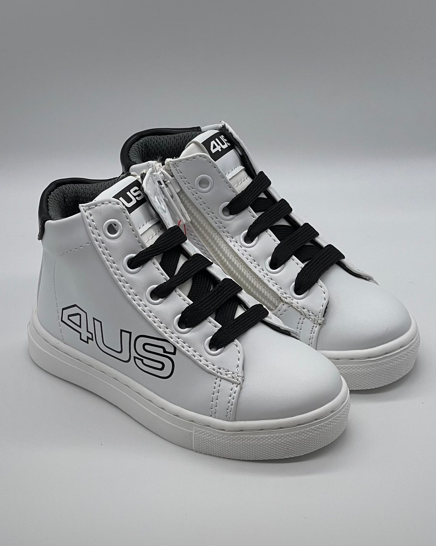 4US BY CESARE PACIOTTI - Sneakers bianca alta con logo stilizzato