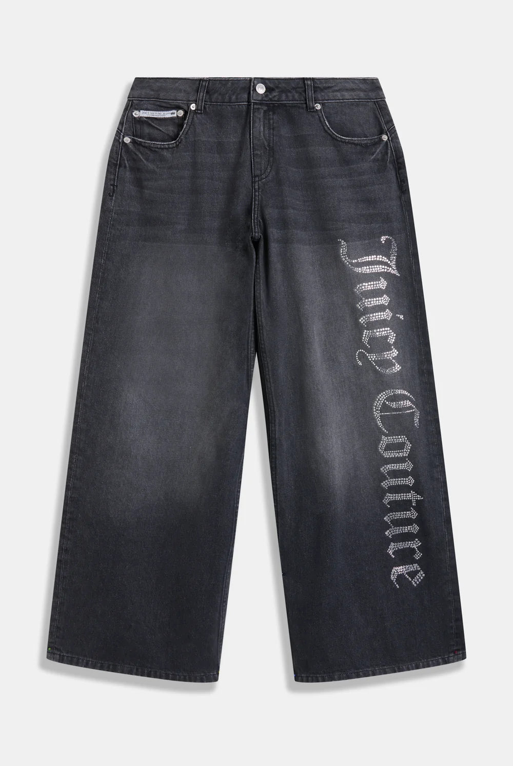 JUICY COUTURE - Jeans a palazzo con logo in strass donna