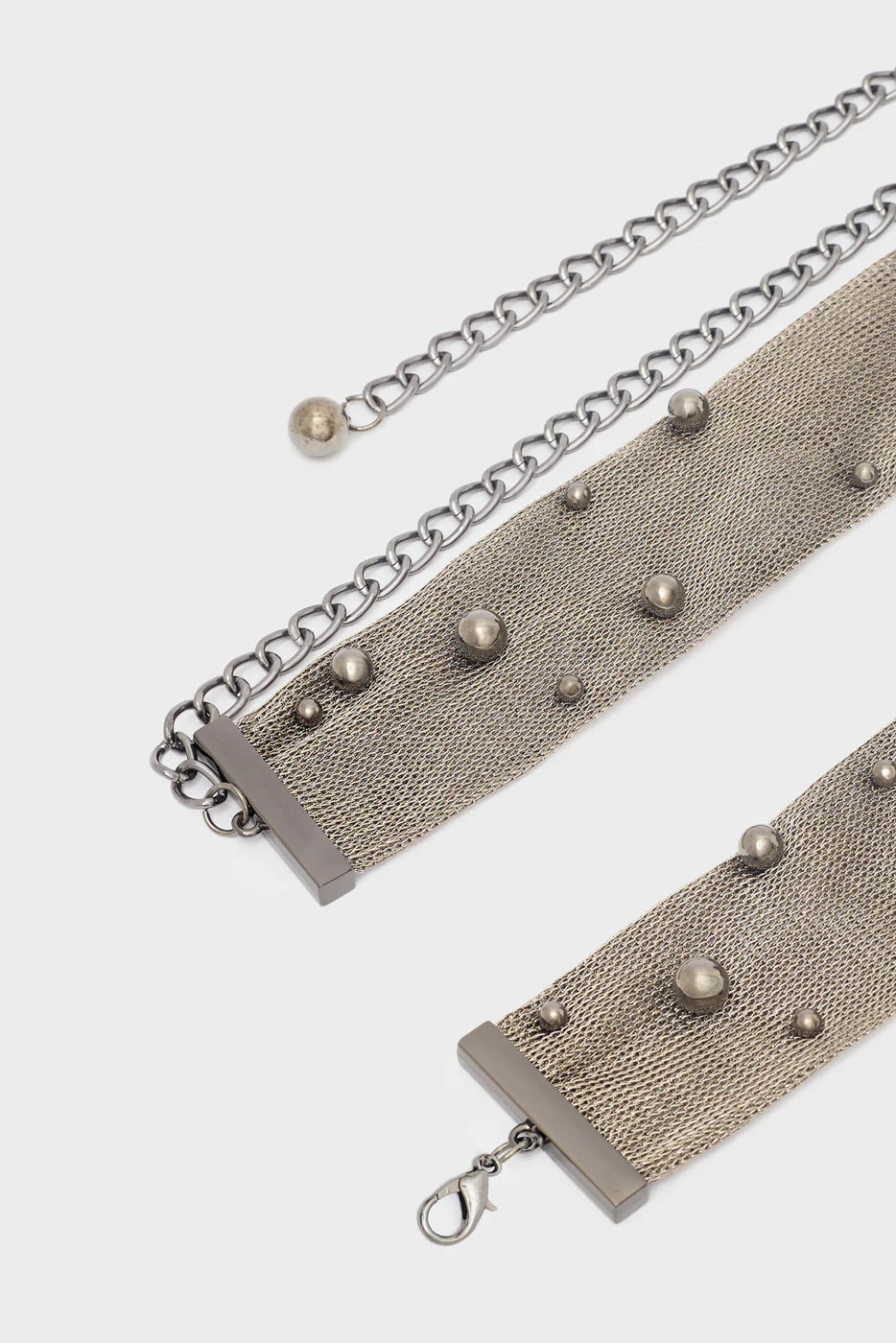 NALI - Cintura DAISY in tessuto lurex e borchie donna