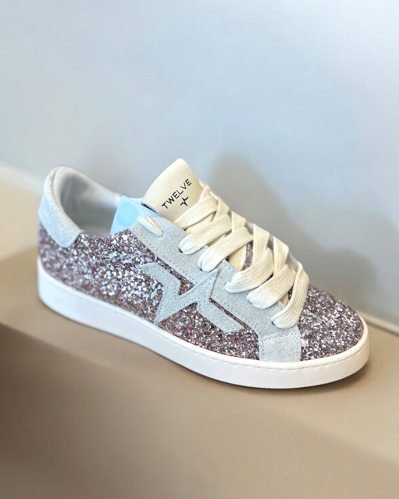 TWELVE - MEMORY FOAM - Sneakers Lilla interamente brillantinata