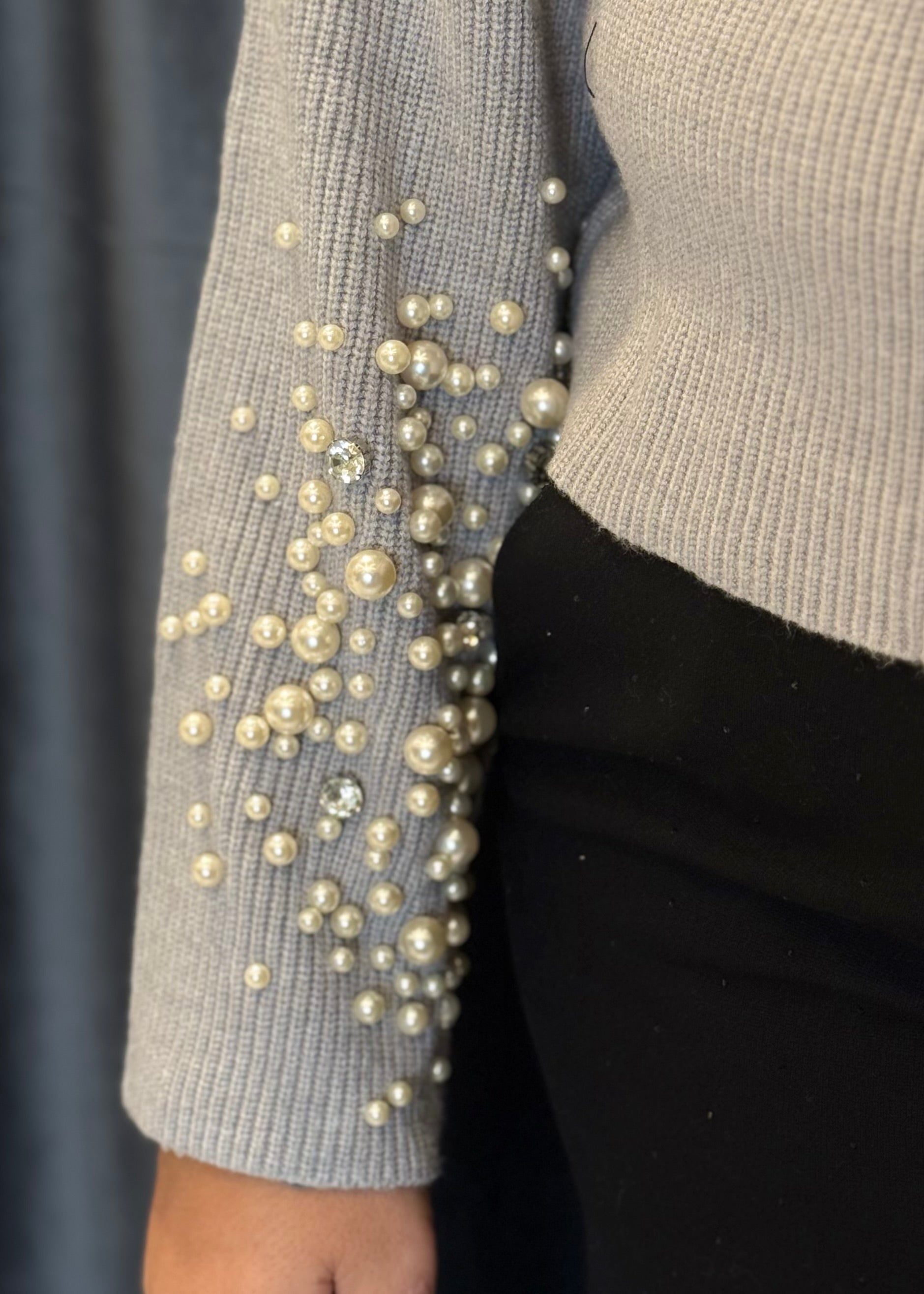 TRASH AND LUXURY - Maglia in lana con applicazione in perle donna