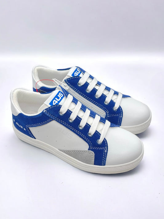 4US BY CESARE PACIOTTI - Sneakers blu e bianche con lacci