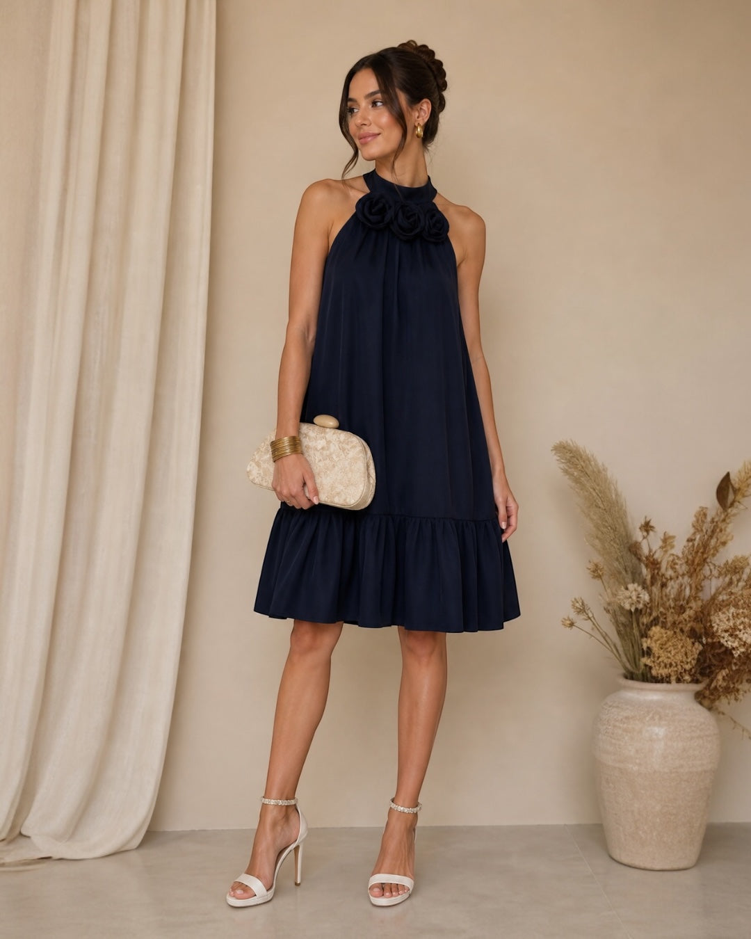 INFLUENCER - Vestito con rose donna