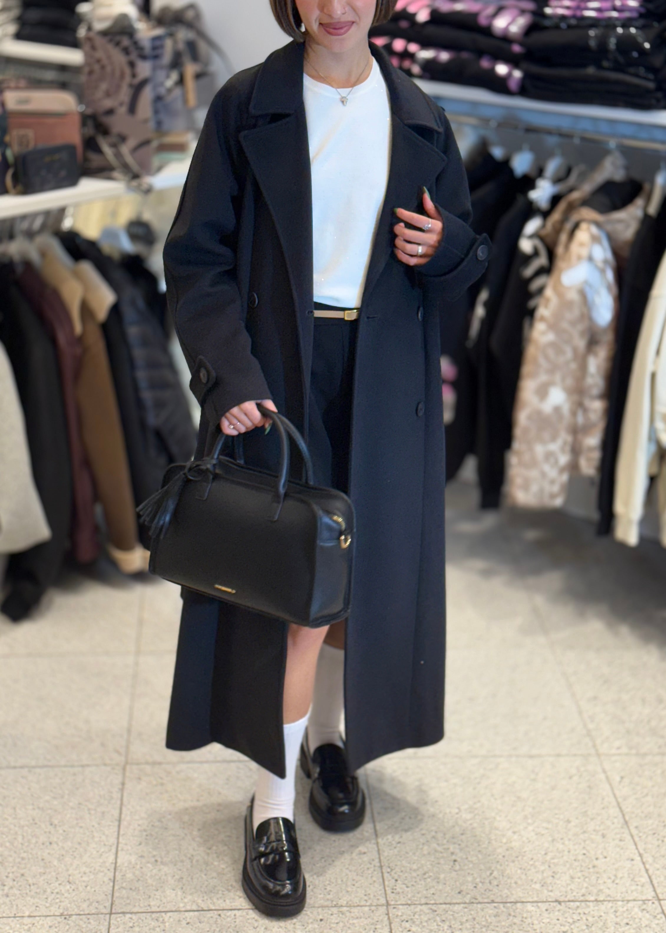 TEE TIME - Cappotto maxi con bottoni donna