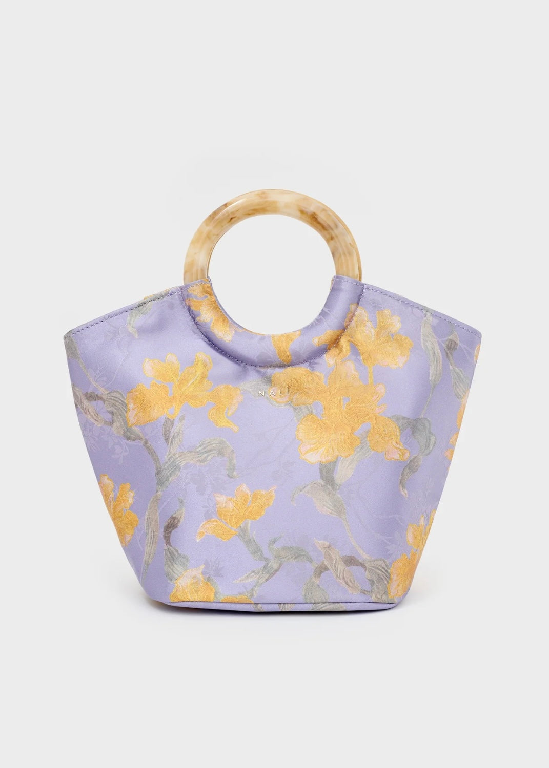 NALI - Borsa MADRID in raso con manico in resina