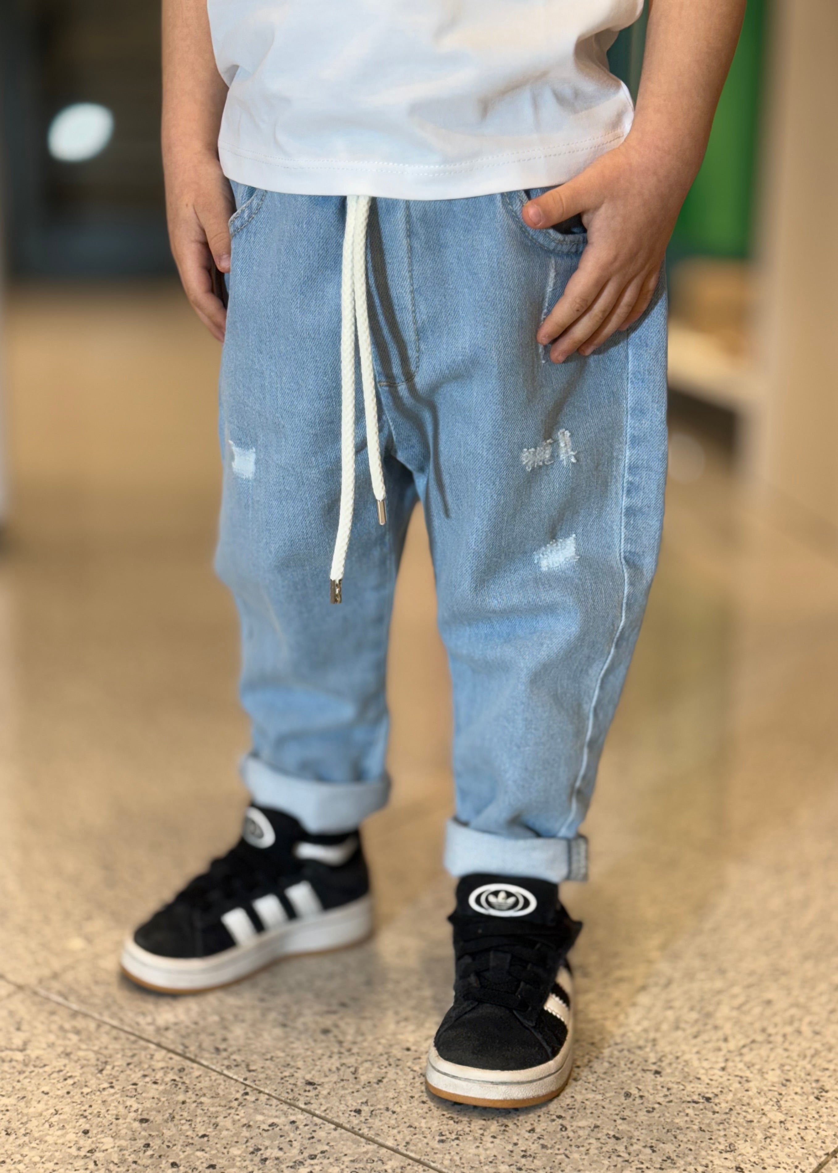 NEVER TOO - Pantalaccio denim bambino