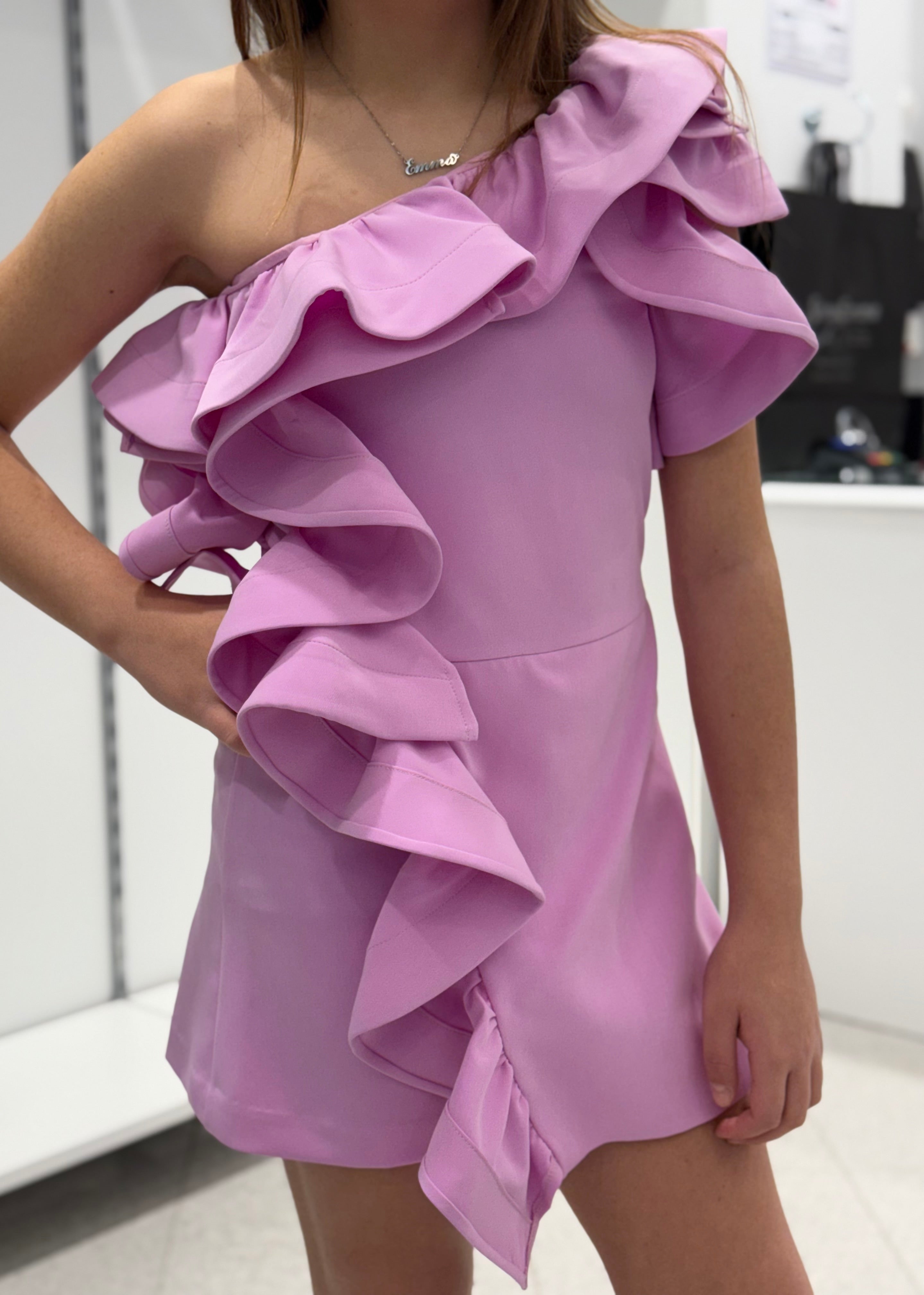 FUN FUN - COUTURE -  Tutina glicine monospalla