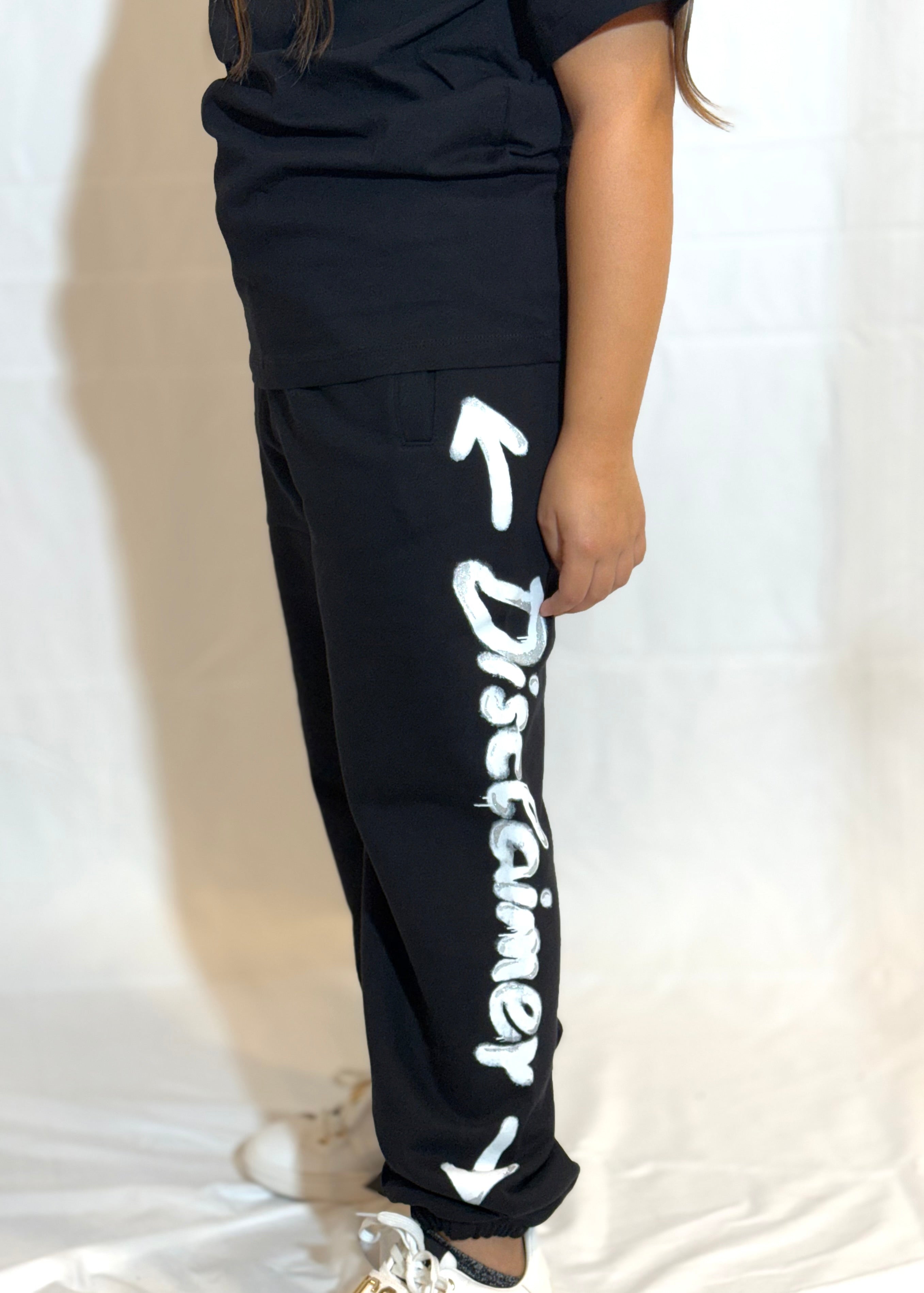 DISCLAIMER - Pantalone con logo glitter bambina