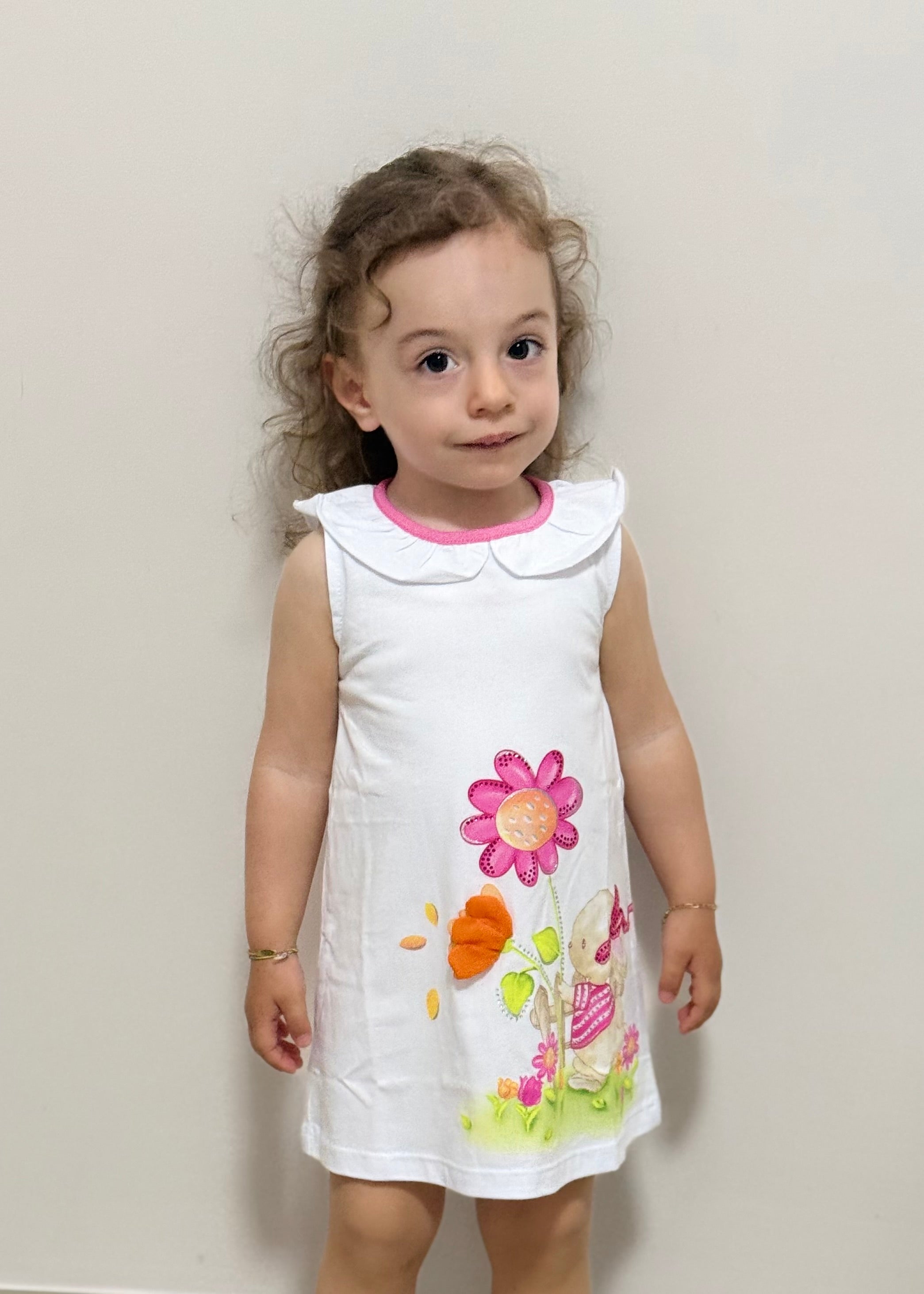 JAKY'S - Vestito bianco con stampa bambina