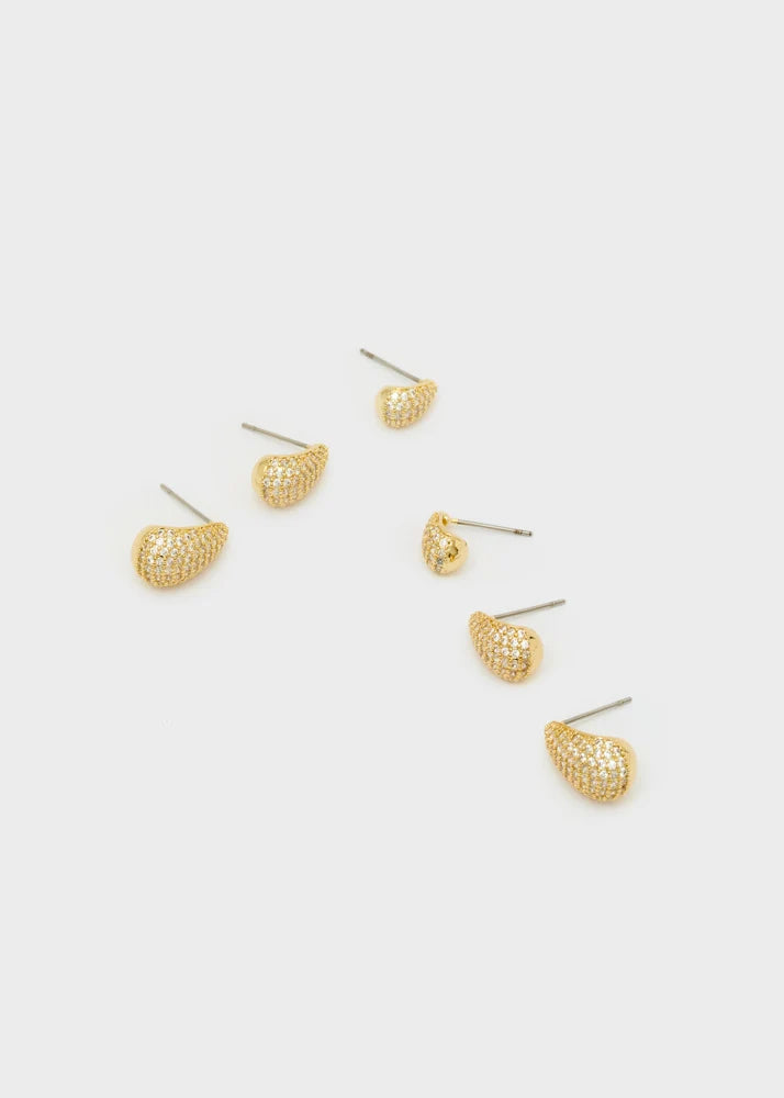 NALI - Orecchini goccia con pietre oro