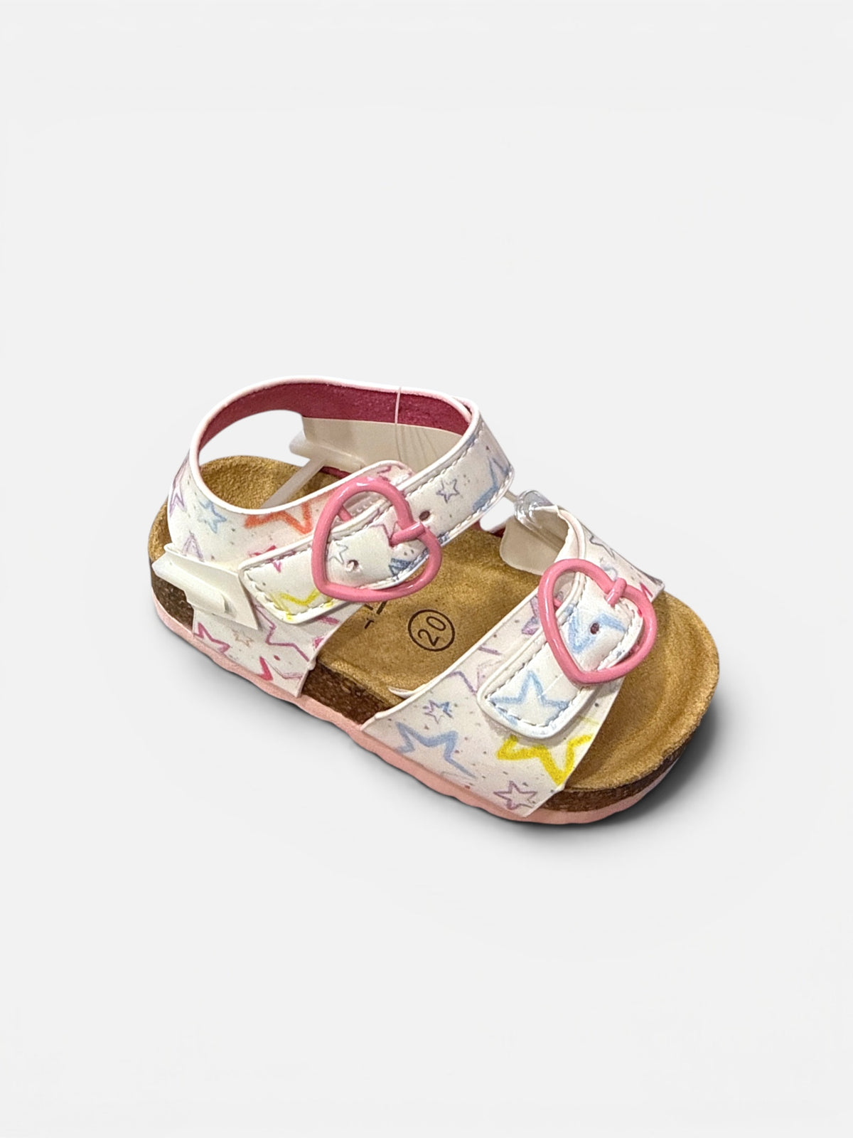 BALDUCCI SPORT - Sandalo bianco cuoricini bambina