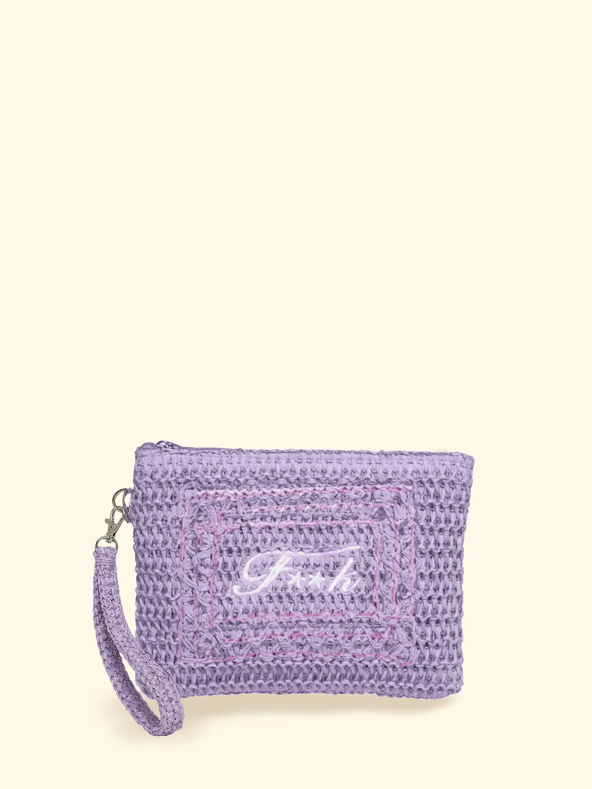 F**K -  Mini pochette in raffia donna