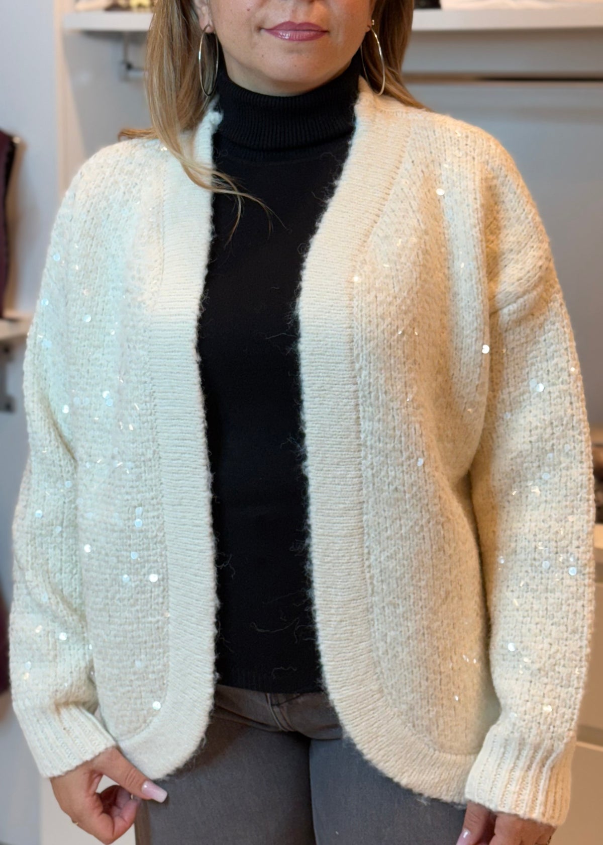 INFLUENCER - Cardigan con paillettes donna