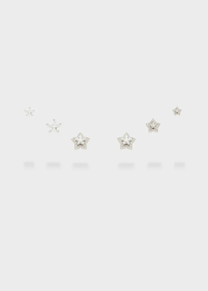 NALI - Orecchini stars con zirconi argento