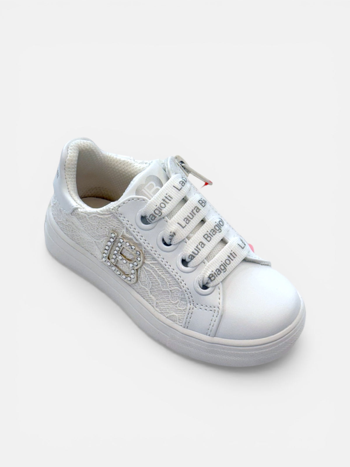 LAURA BIAGIOTTI - Sneakers bianca bambina in pizzo bambina - ragazza