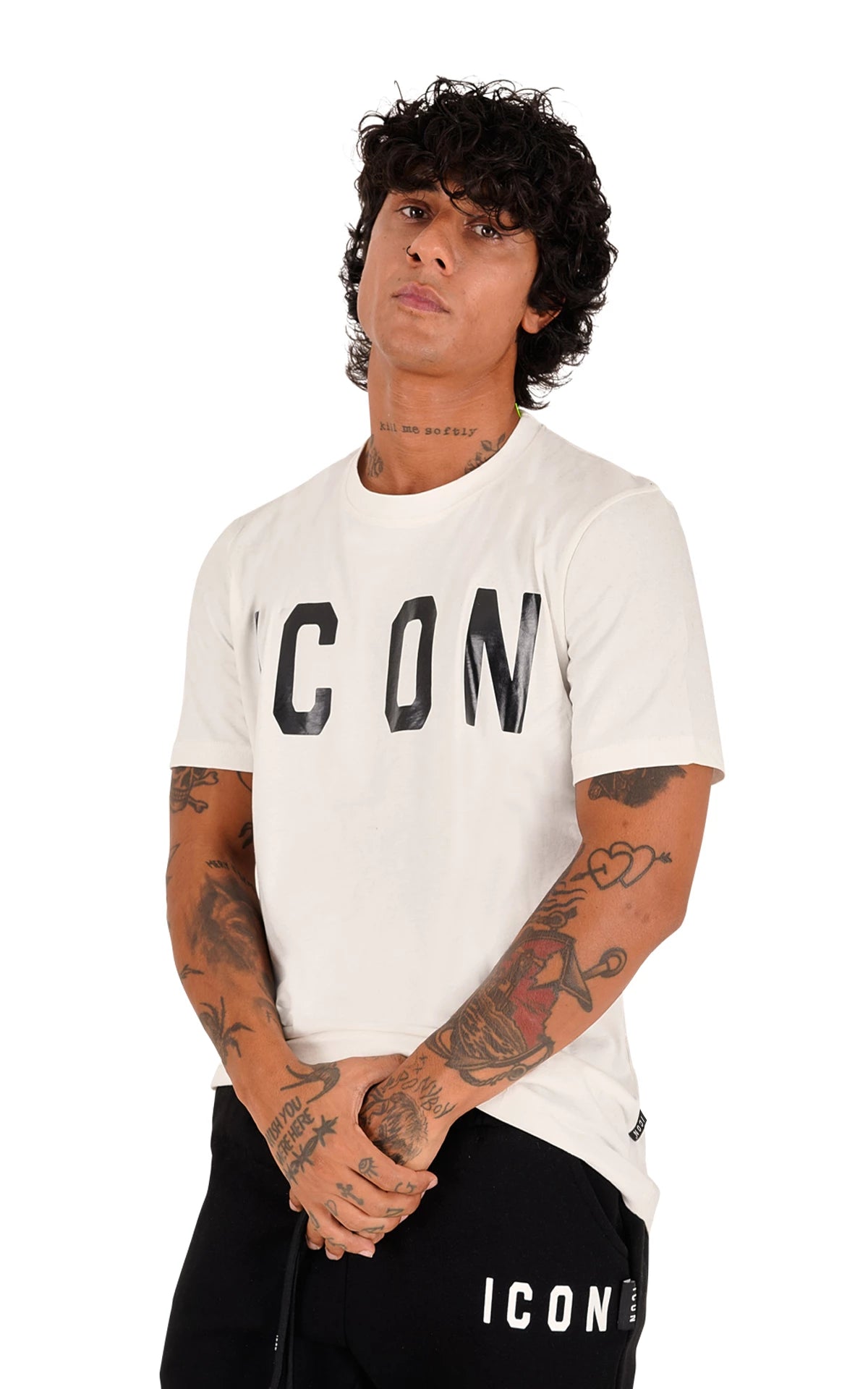 ICON - T-shirt con maxi logo uomo