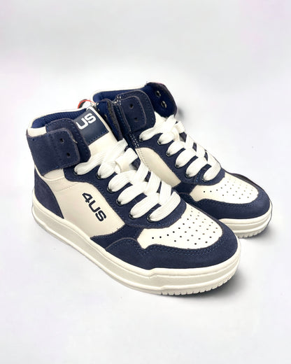 4US BY CESARE PACIOTTI - Sneaker alta blu e bianca