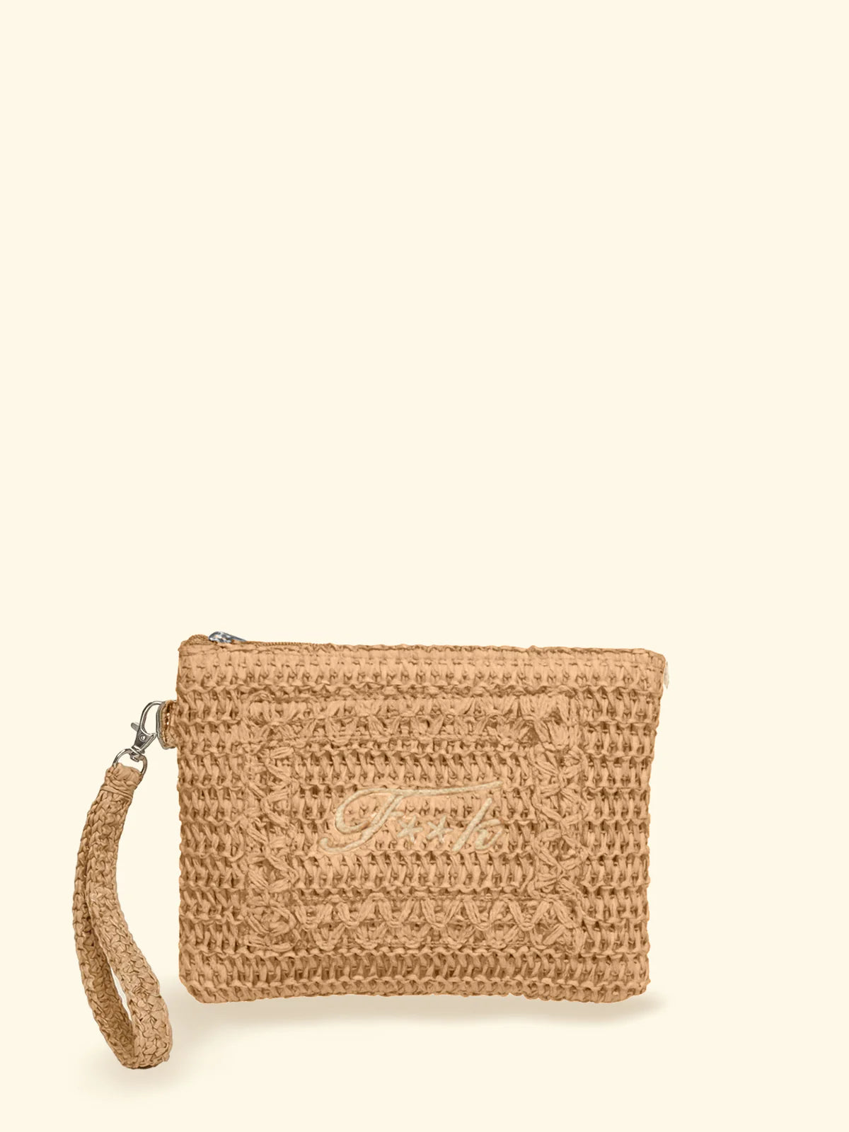 F**K -  Mini pochette in raffia donna