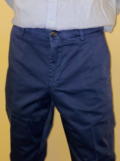 LIU-JO UOMO - Pantalone blu in cotone uomo