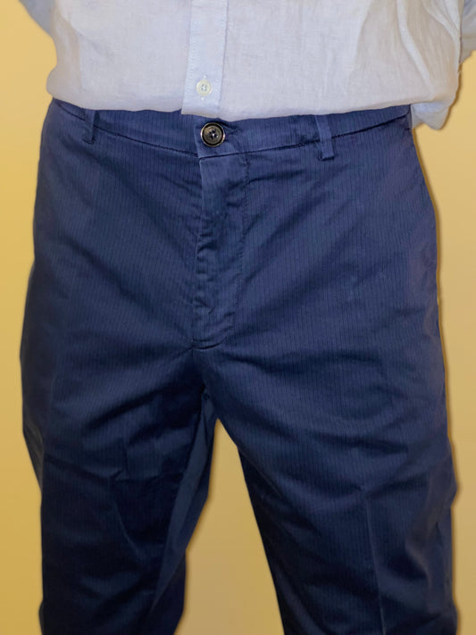 LIU-JO UOMO - Pantalone blu in cotone