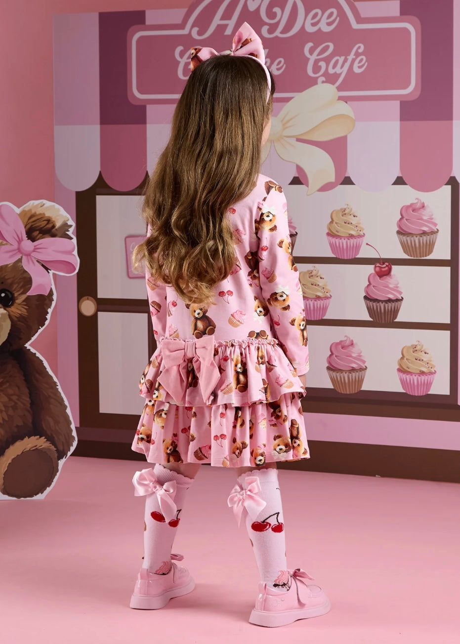 A-DEE - Calza rosa con ciliegie bambina