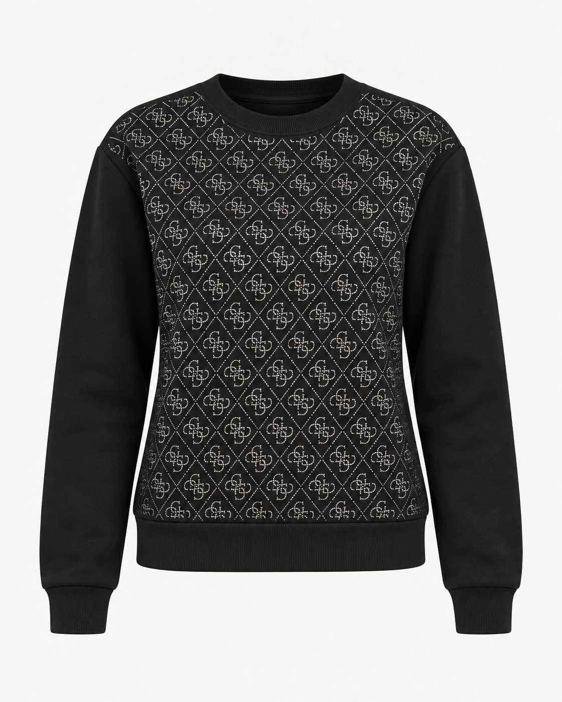 GUESS - Felpa  donna con logo strass