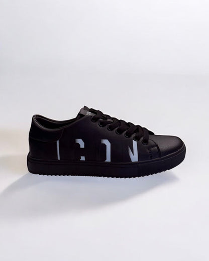 ICON - Sneakers nera con logo nero/grigio uomo