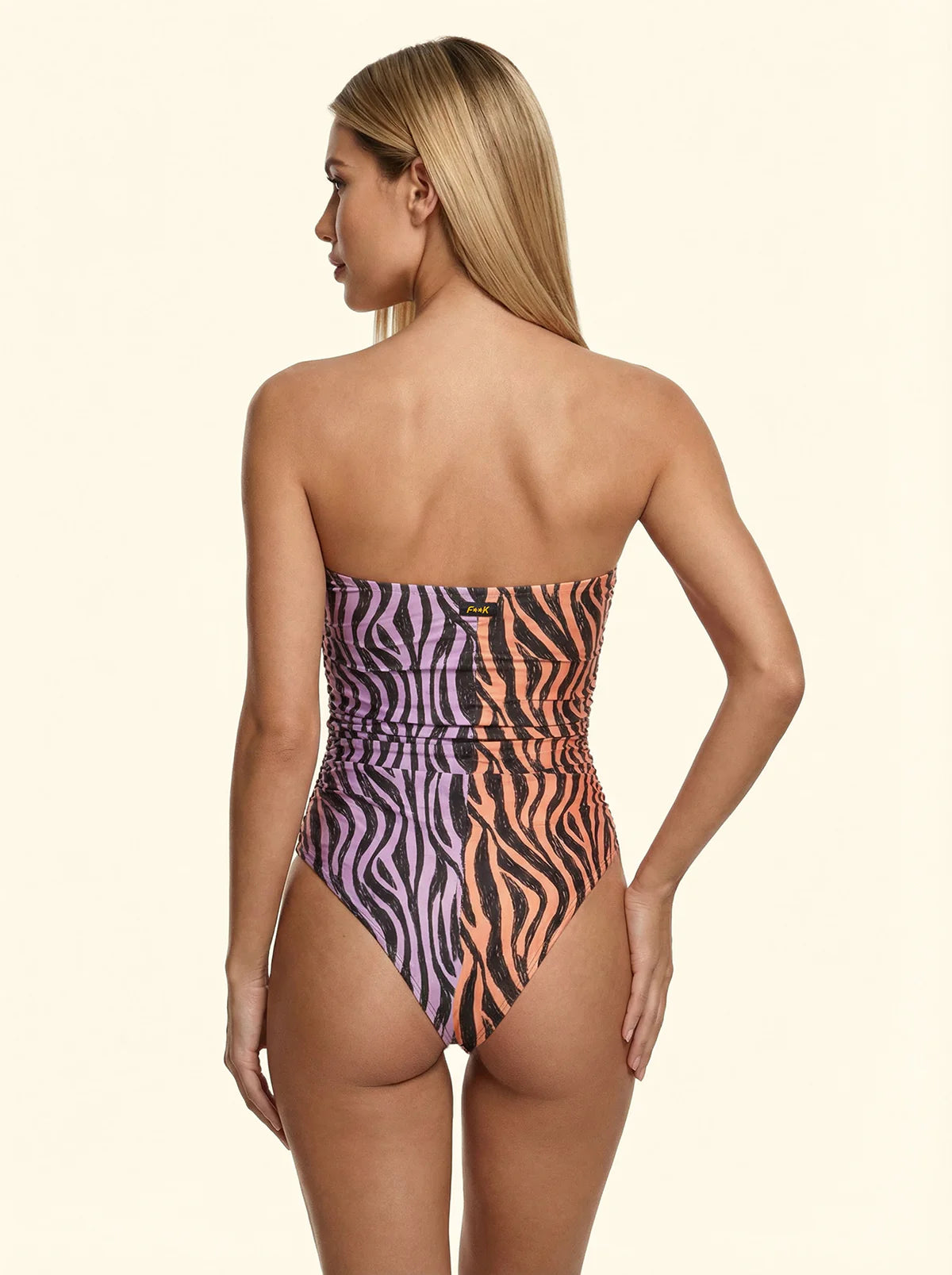F**K - Monokini drappeggiato ZEBRA donna