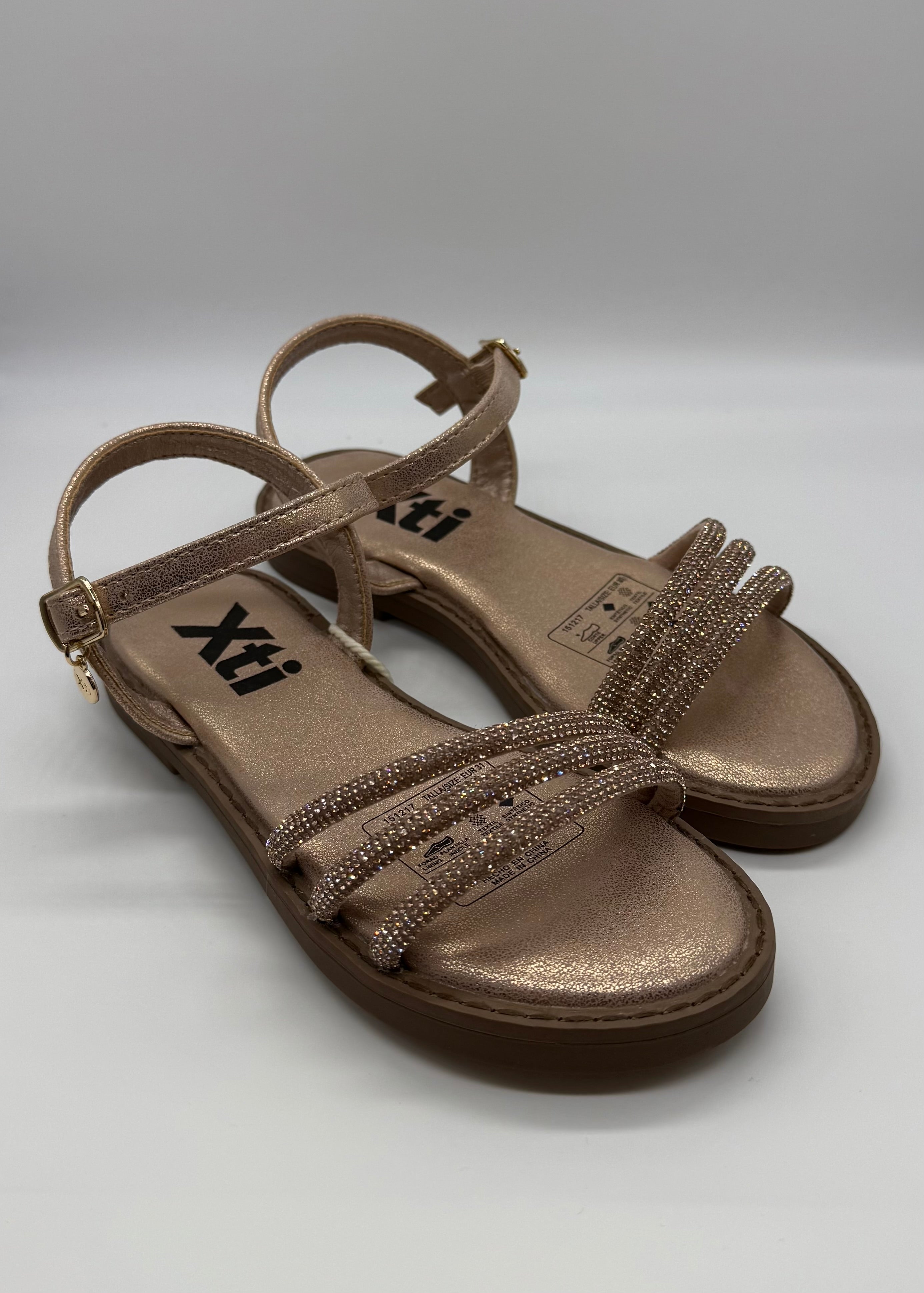 XTI - MEMORY FOAM - Sandalo bronzo  con strass bambina