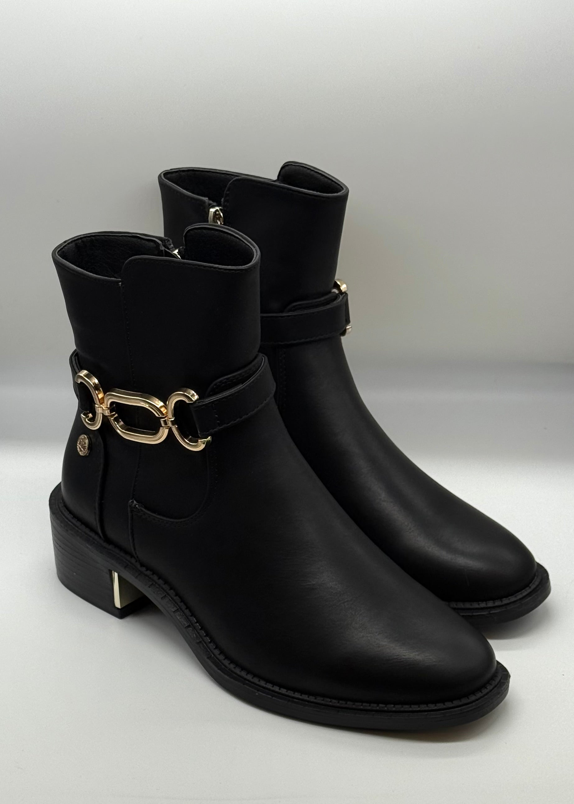 XTI - MEMORY FOAM - Stivaletto con fibbia oro donna