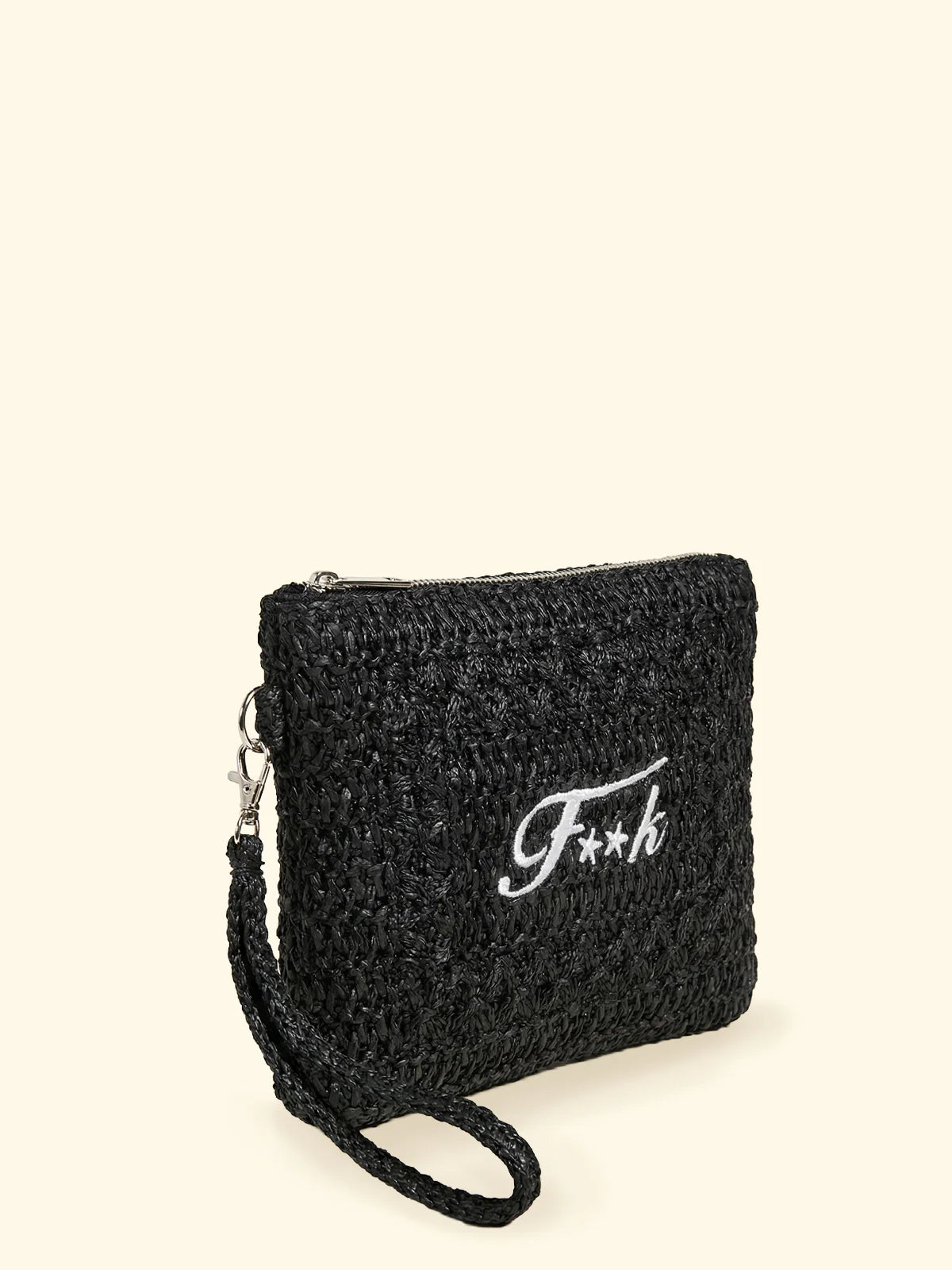 F**K -  Mini pochette in raffia donna