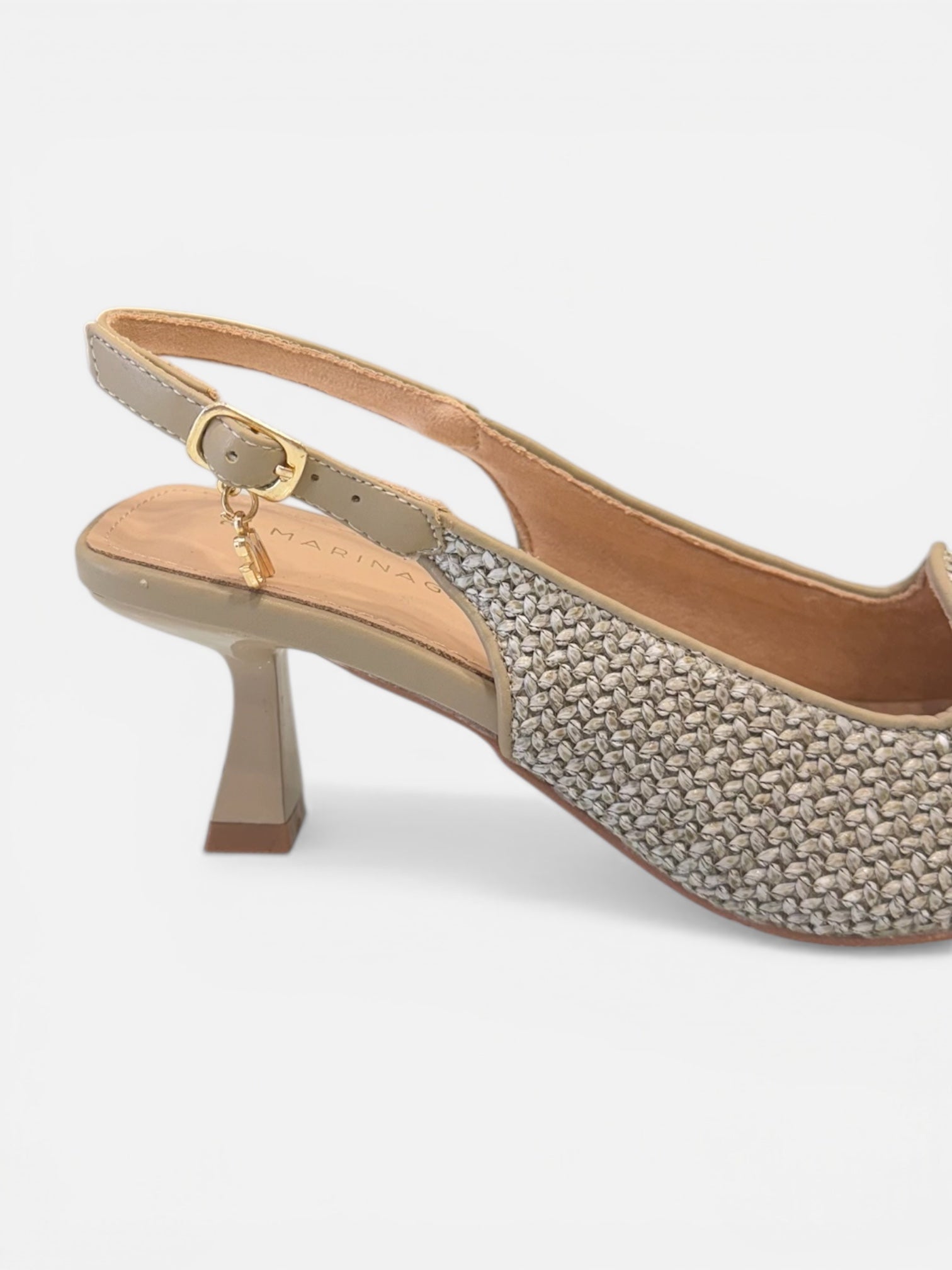 MARINA GALANTI - Scarpa con tacco basso e punta in raffia donna