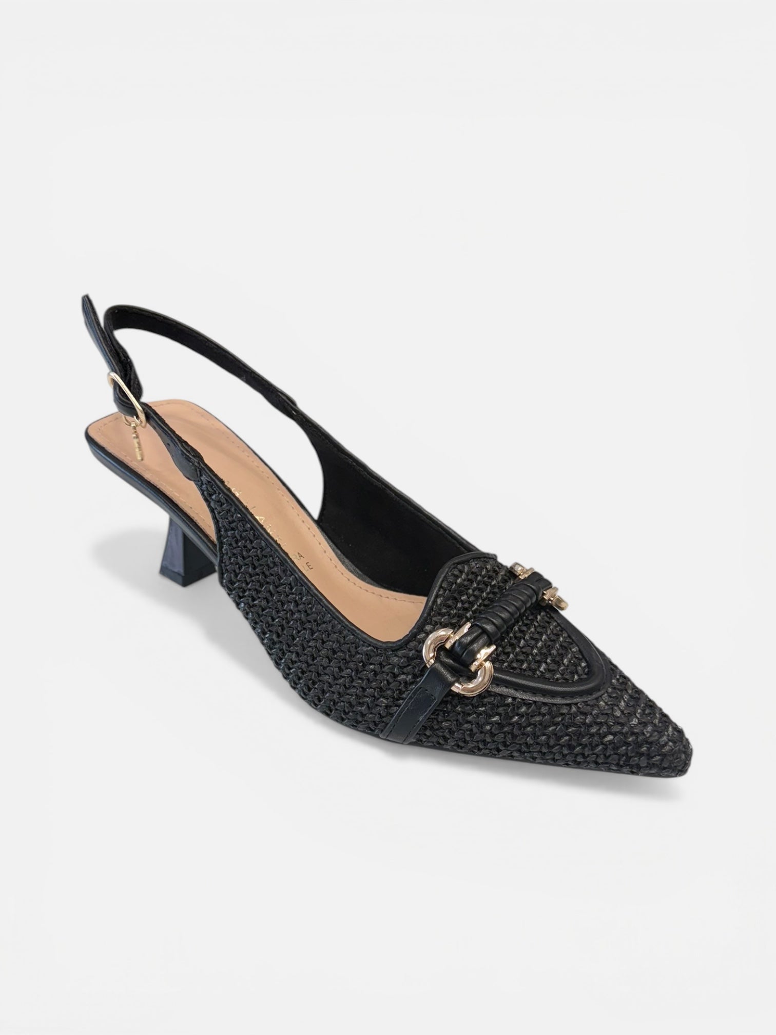 MARINA GALANTI - Scarpa con tacco basso e punta in raffia donna