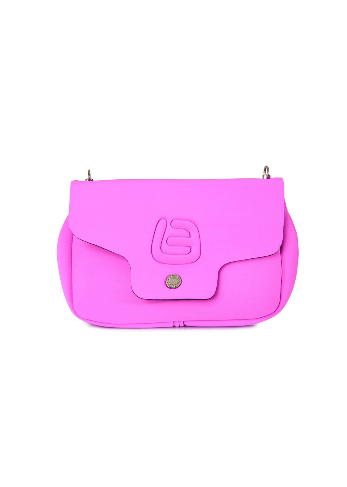 LA FILLE DES FLEURS - Borsa CLAUDIA fucsia in neoprene a tracolla