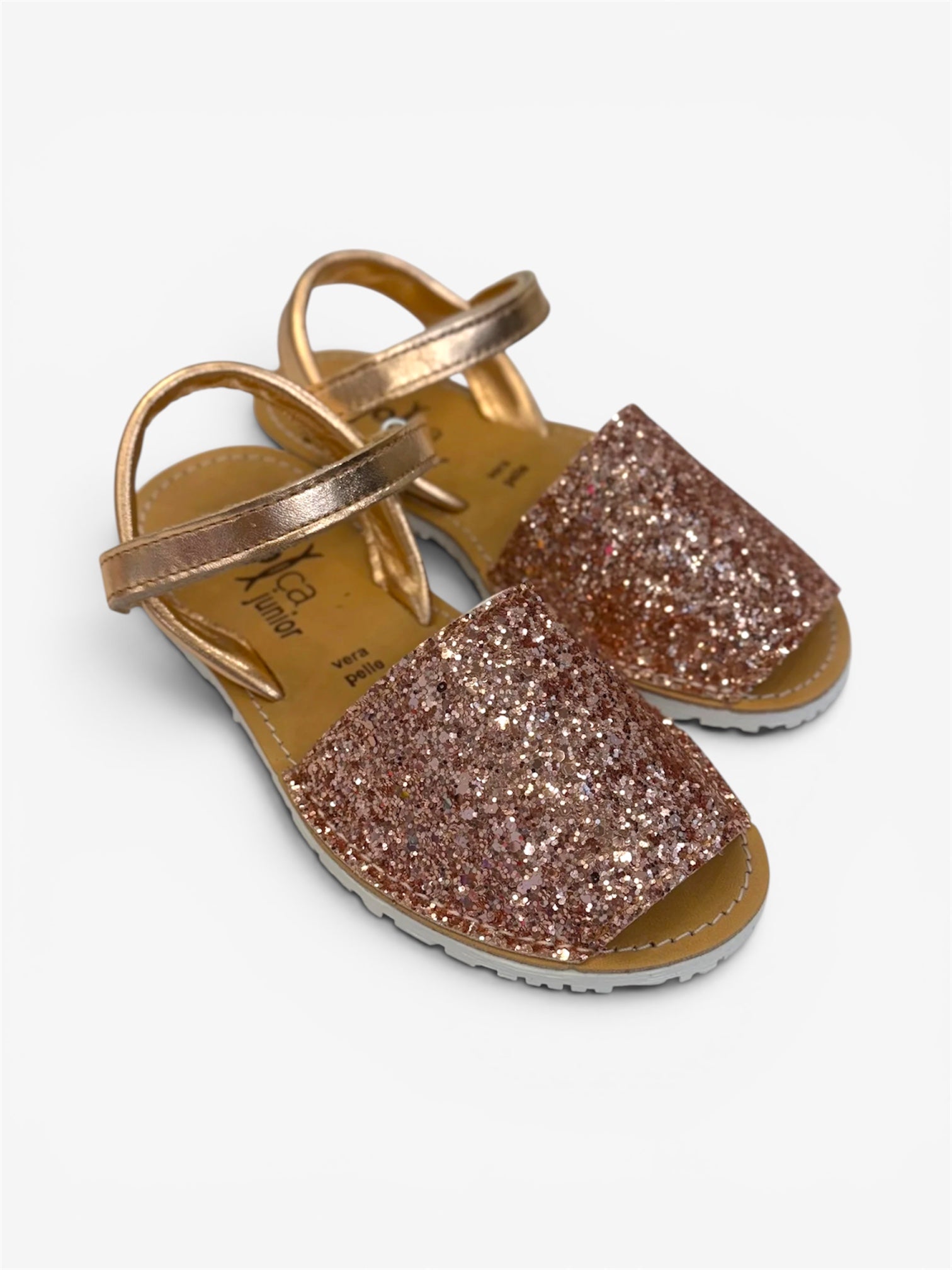 EVOCA - Minorchina rosa gold con glitter bambina
