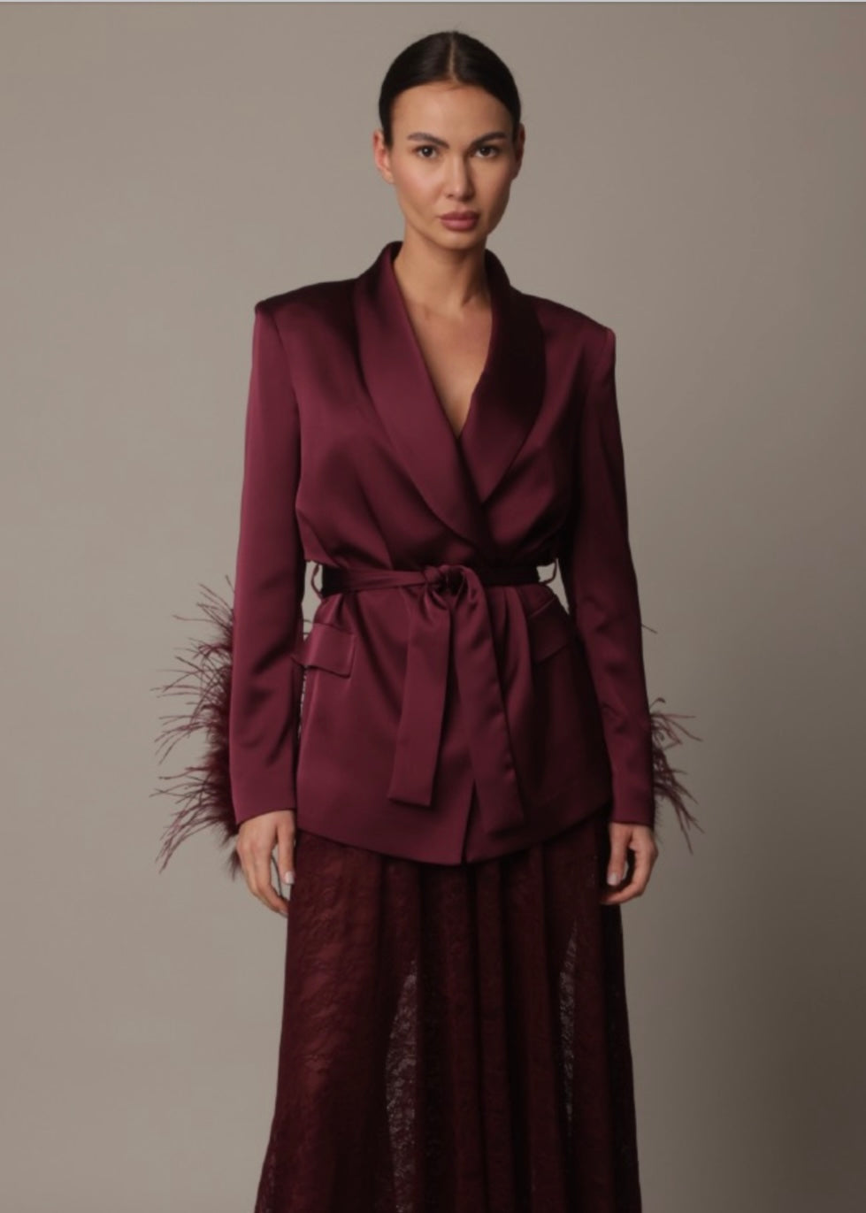 DIGITAL - Blazer con piume donna