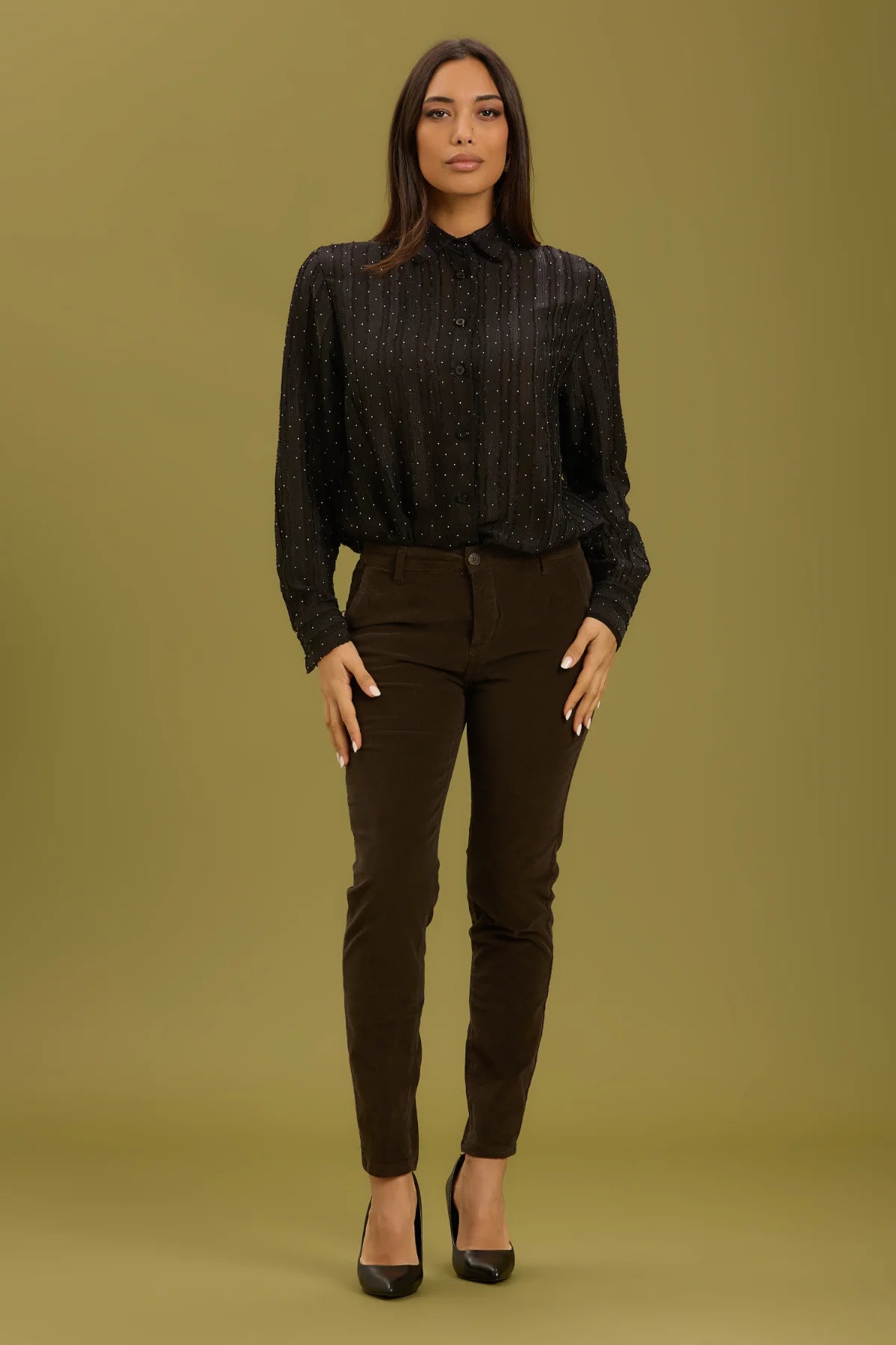 TAKE TWO - Camicia con strass donna