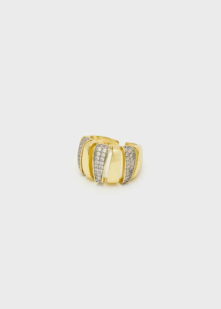 NALI - Anello a fasce alternate donna