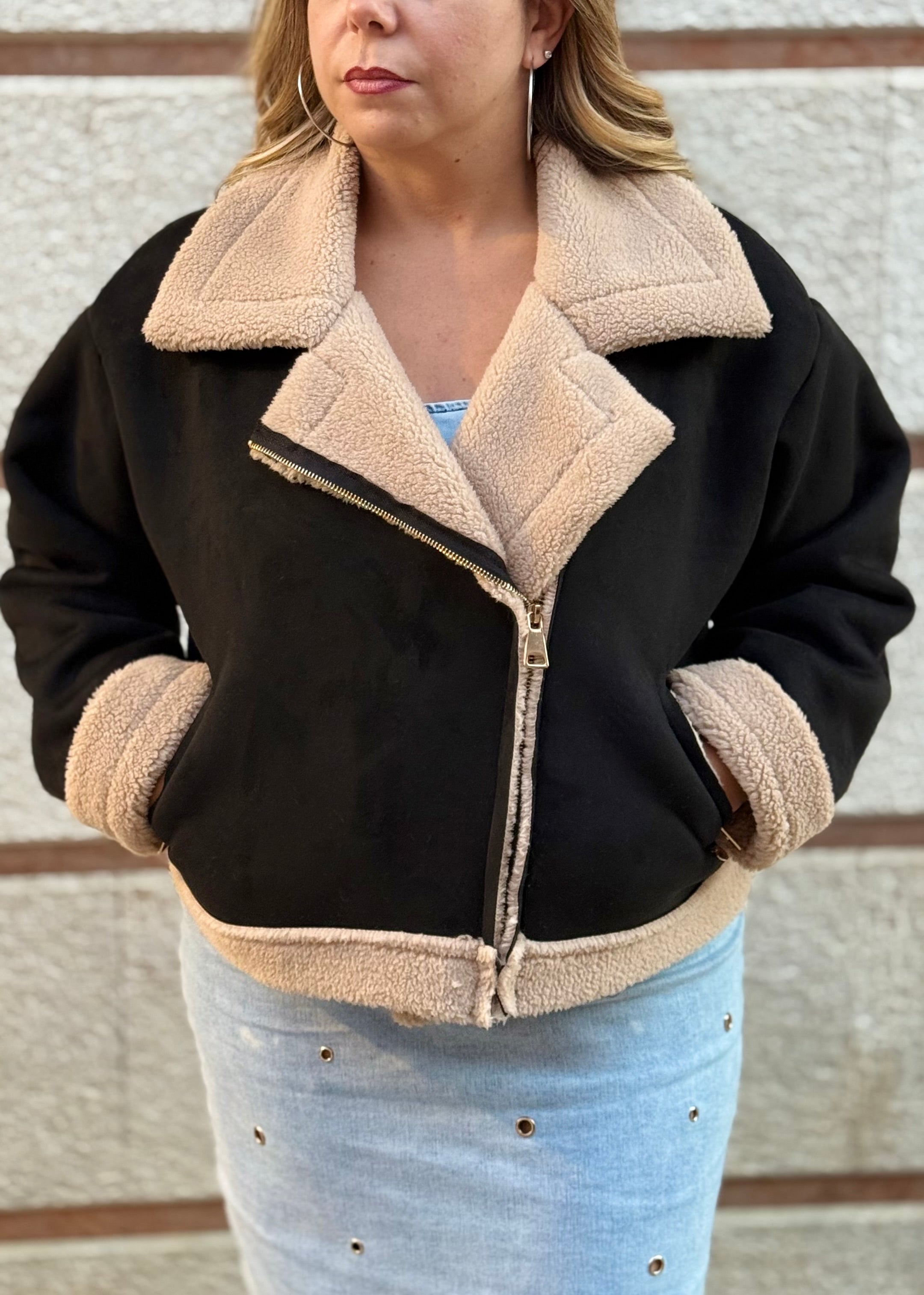 JE-NE - Giacca montone corto donna