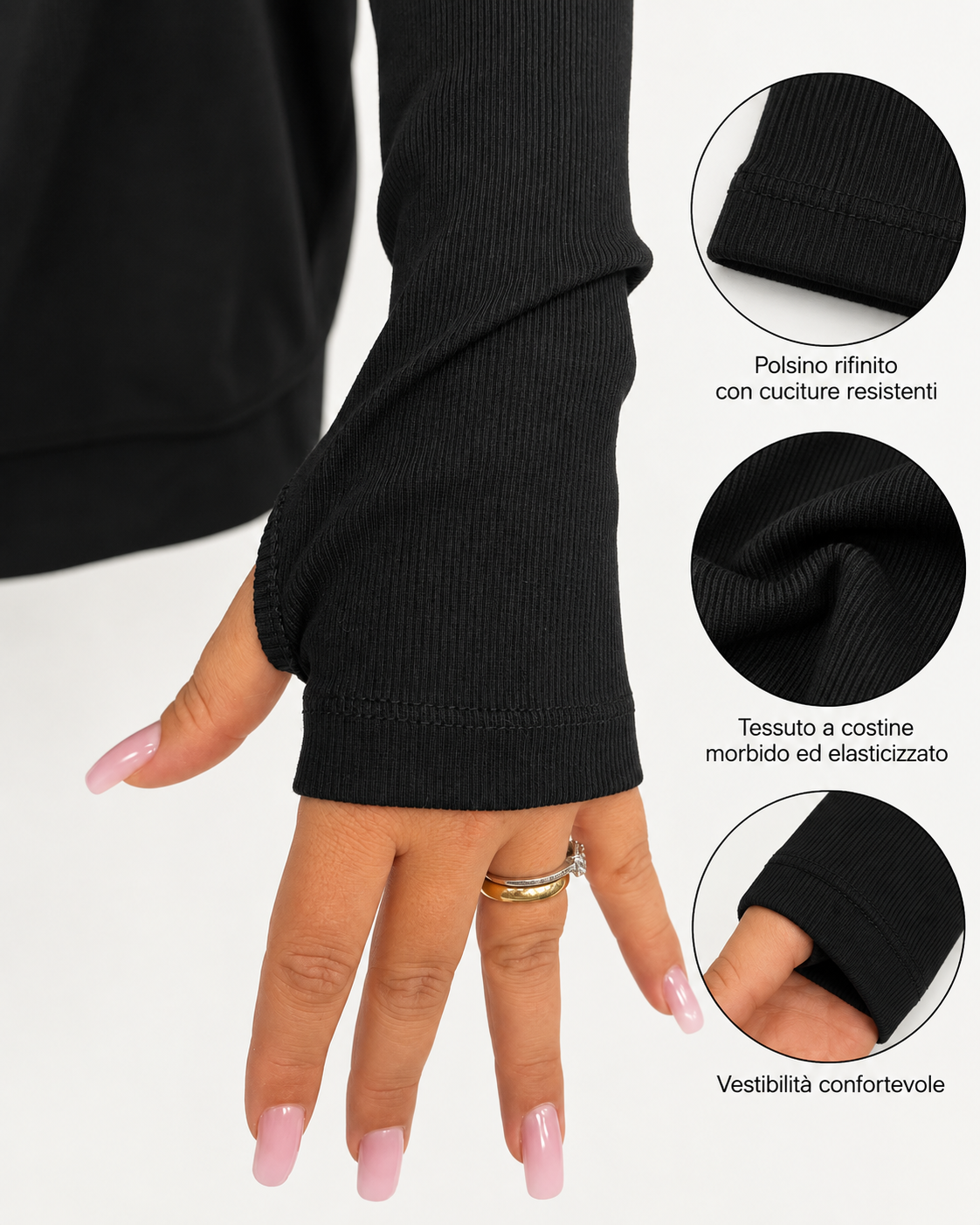DISCLAIMER - Maglia a costine con logo donna