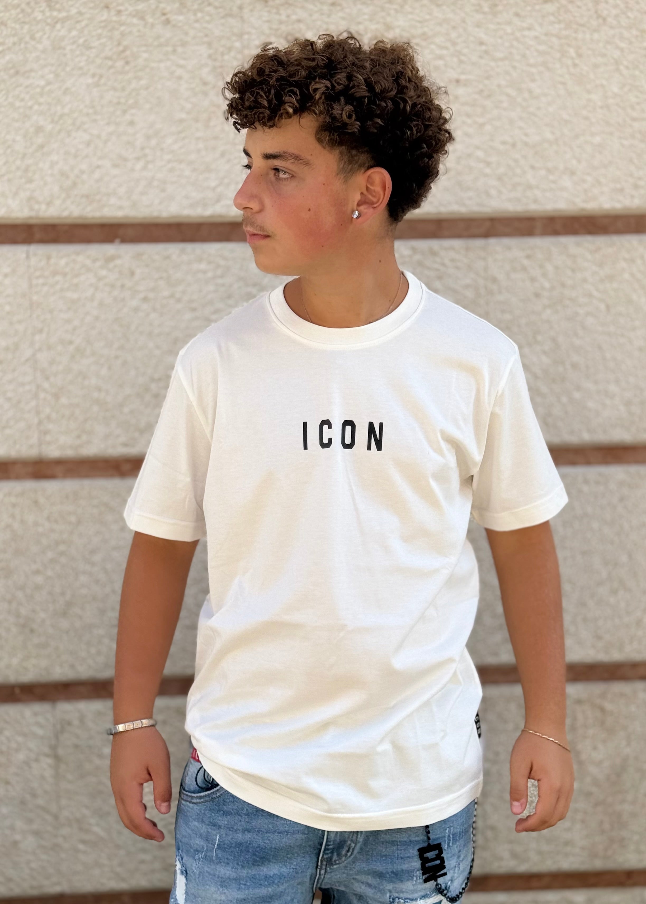 ICON - T-shirt con logo centrale uomo